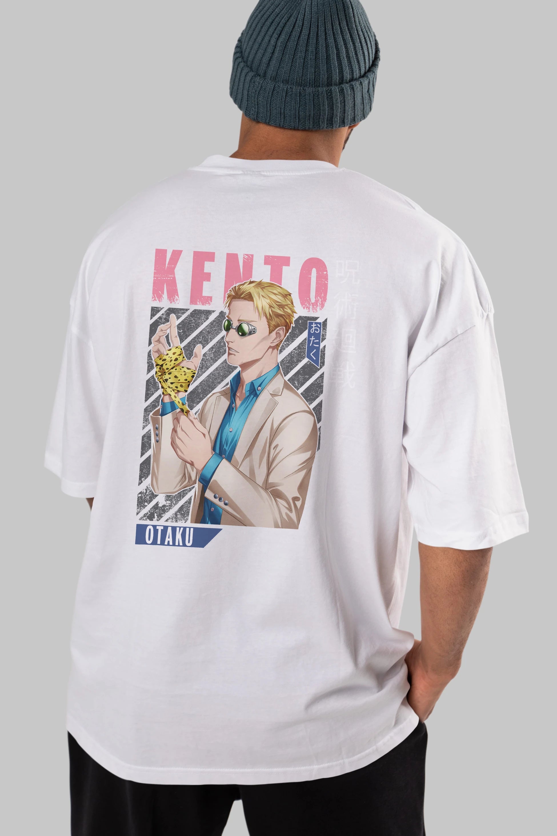 Kento Nanami Anime Arka Baskılı Oversize t-shirt Erkek Kadın Unisex