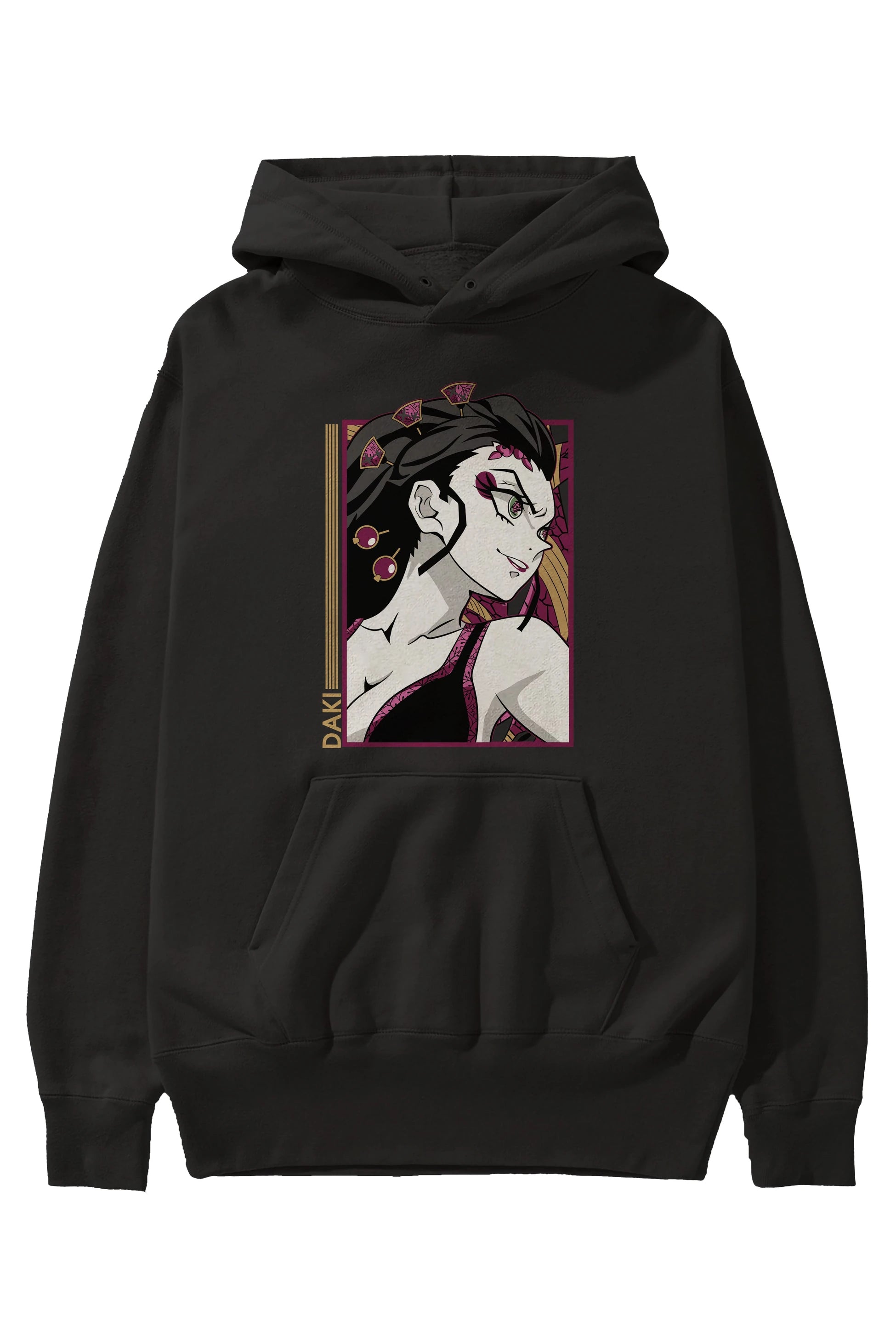 Daki DEMION SLAYER Anime Ön Baskılı Hoodie Oversize Kapüşonlu Sweatshirt Erkek Kadın Unisex