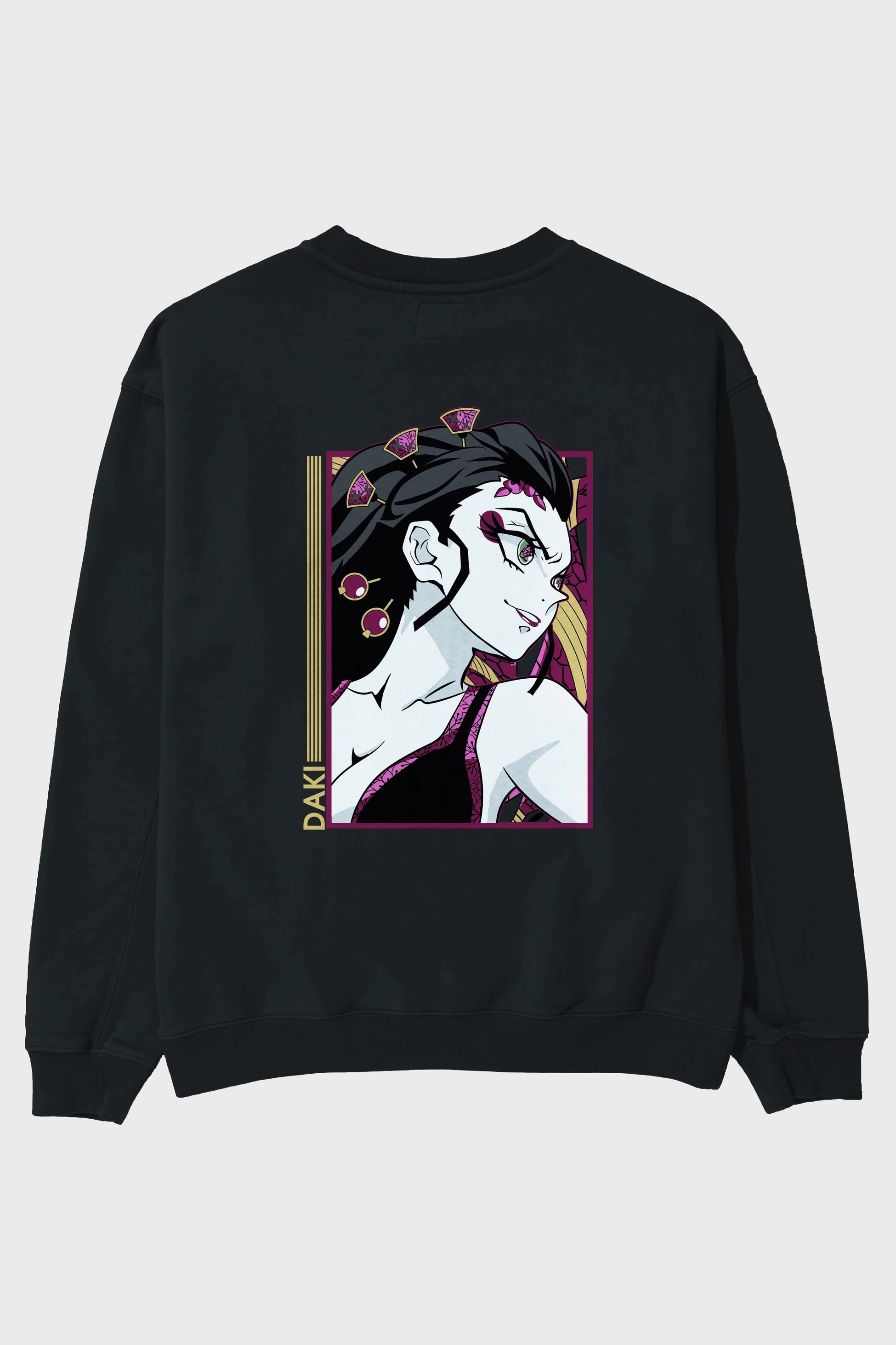 Daki DEMION SLAYER Anime Arka Baskılı Oversize Sweatshirt Erkek Kadın Unisex