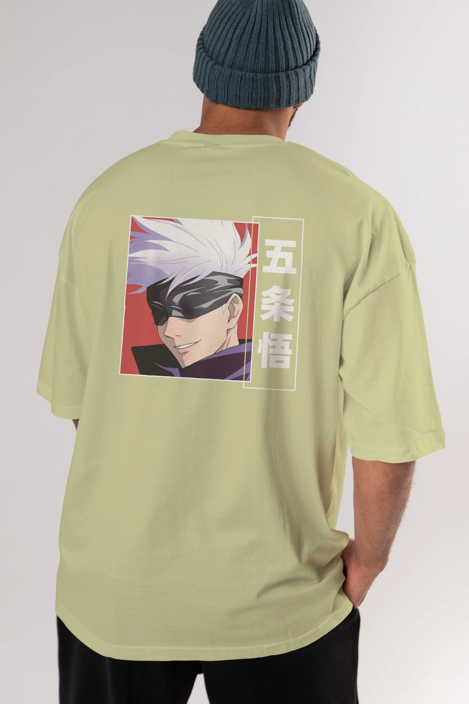 SATORU GOJO Anime Arka Baskılı Oversize t-shirt Erkek Kadın Unisex