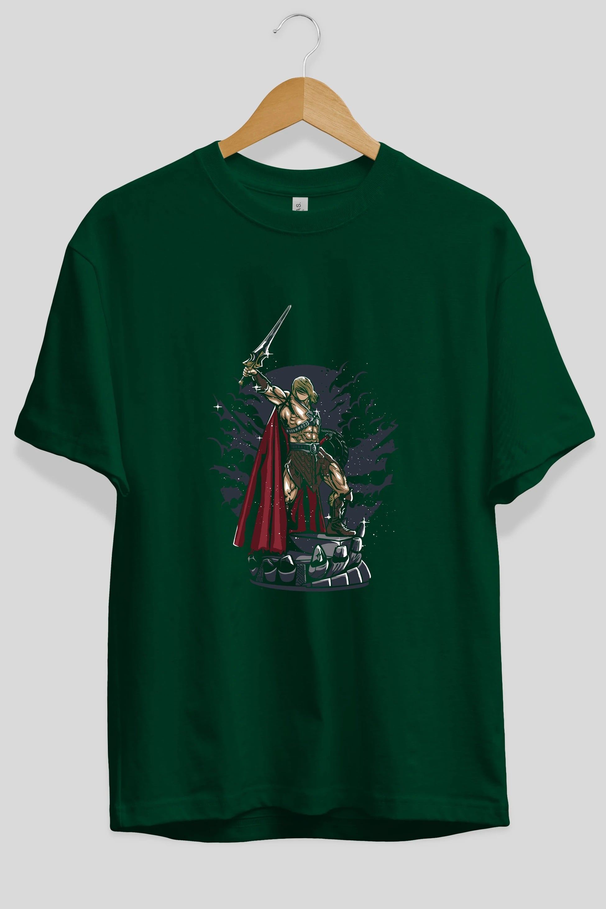 Warrior Ön Baskılı Oversize t-shirt Erkek Kadın Unisex %100 Pamuk tişort