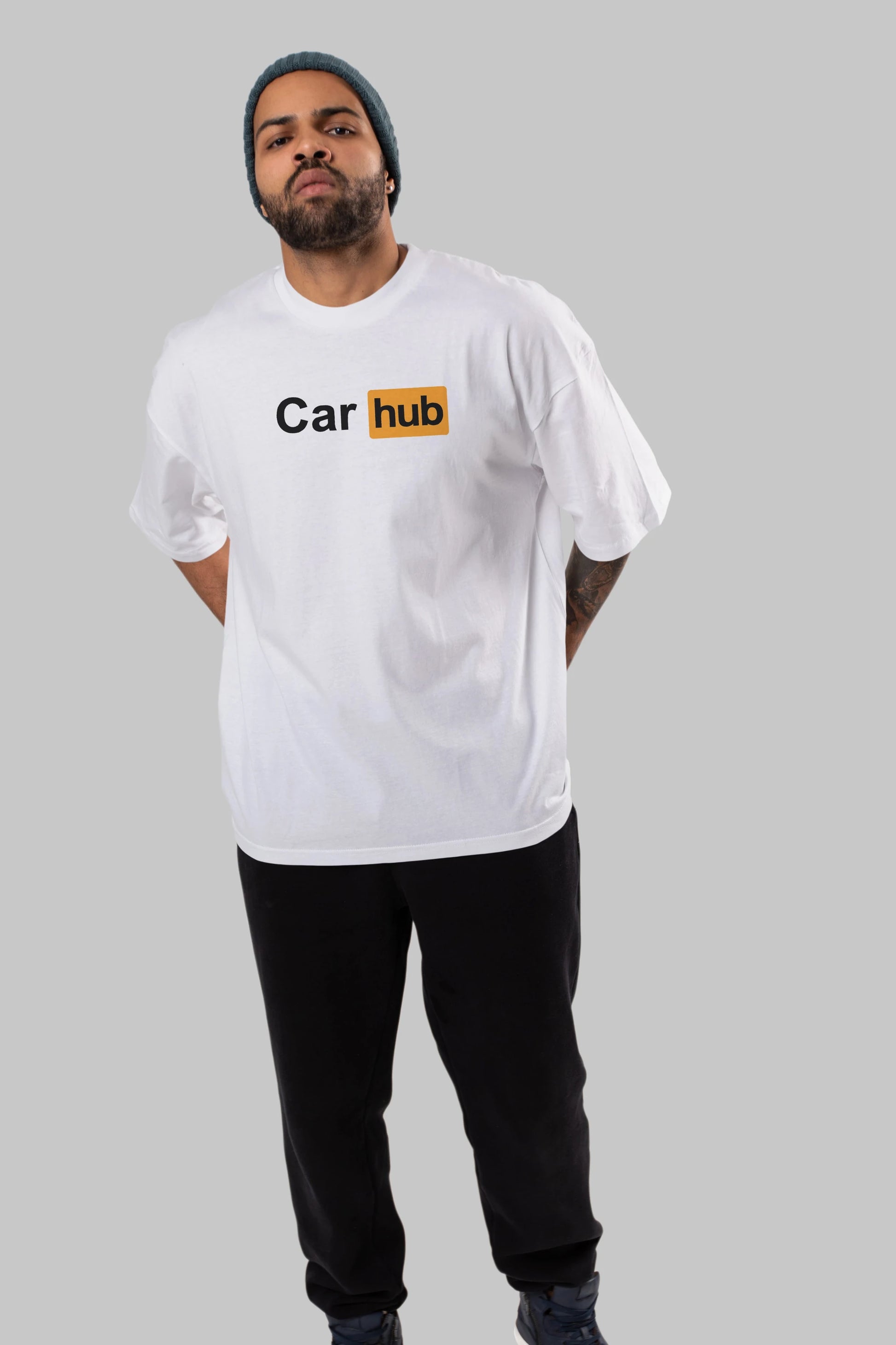 Car Hub Ön Baskılı Oversize t-shirt %100 pamuk Erkek Kadın Unisex