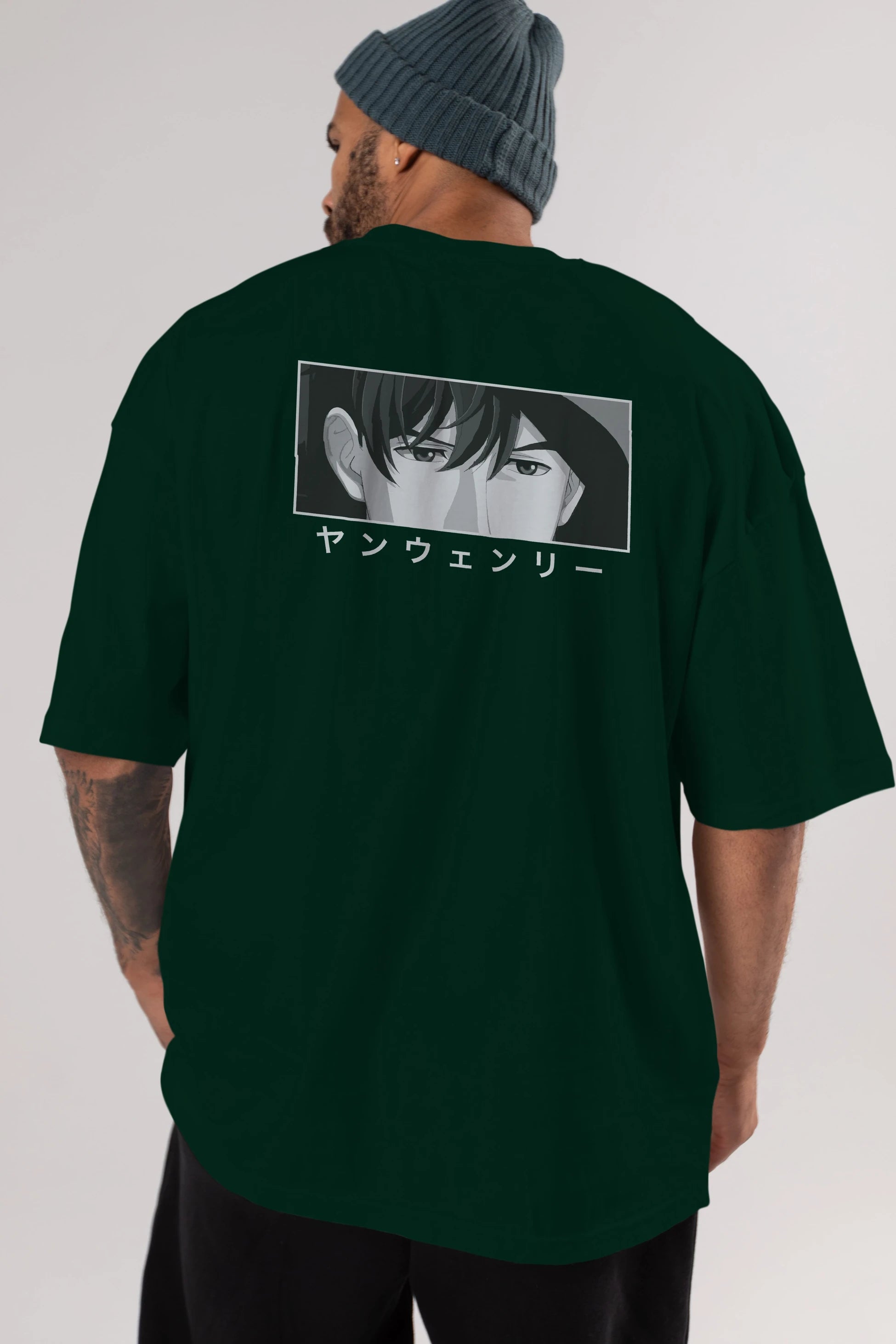 Wen-li Yang 1 Anime Arka Baskılı Oversize t-shirt Erkek Kadın Unisex