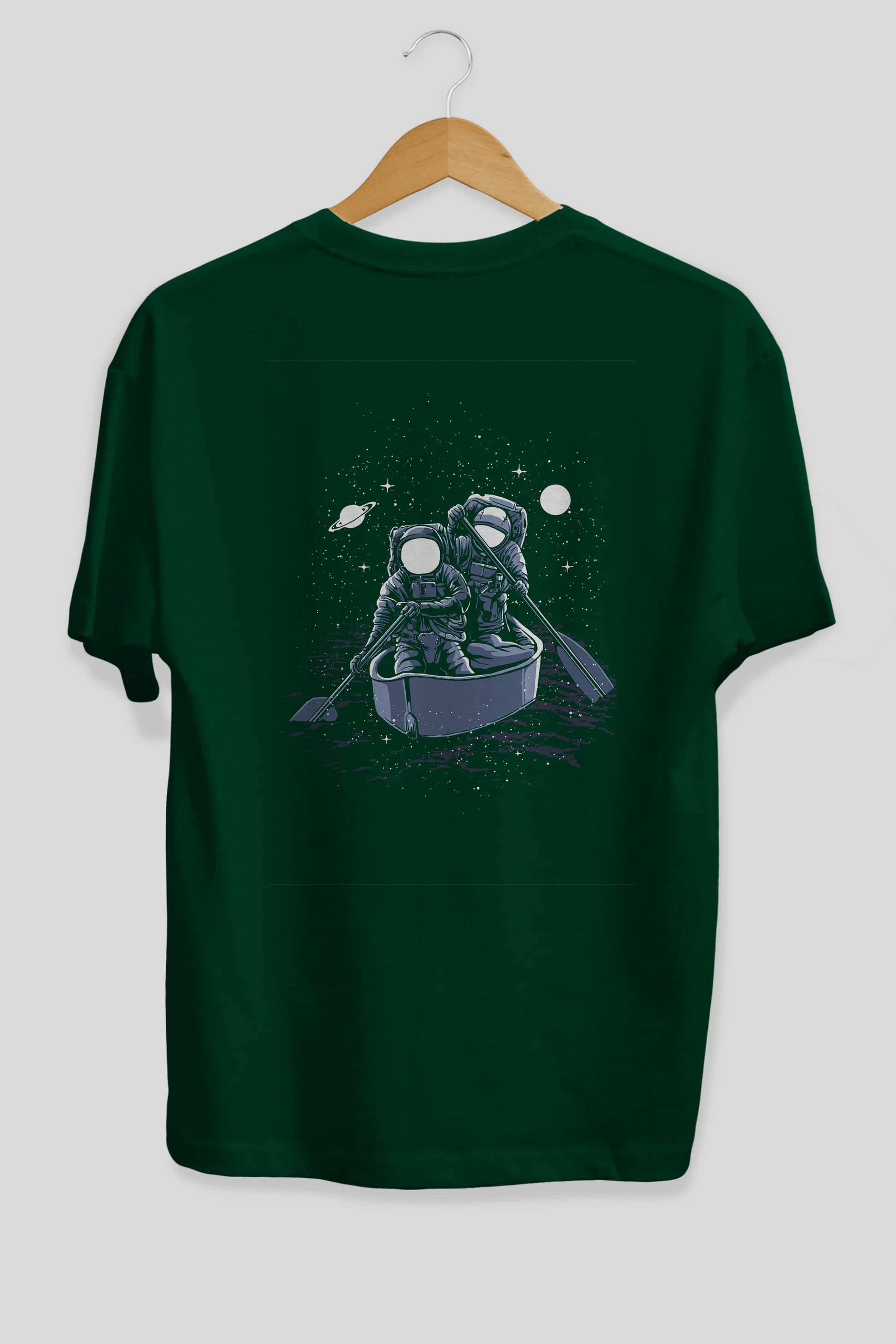 Across The Galaxy Arka Baskılı Oversize t-shirt Erkek Kadın Unisex %100 Pamuk