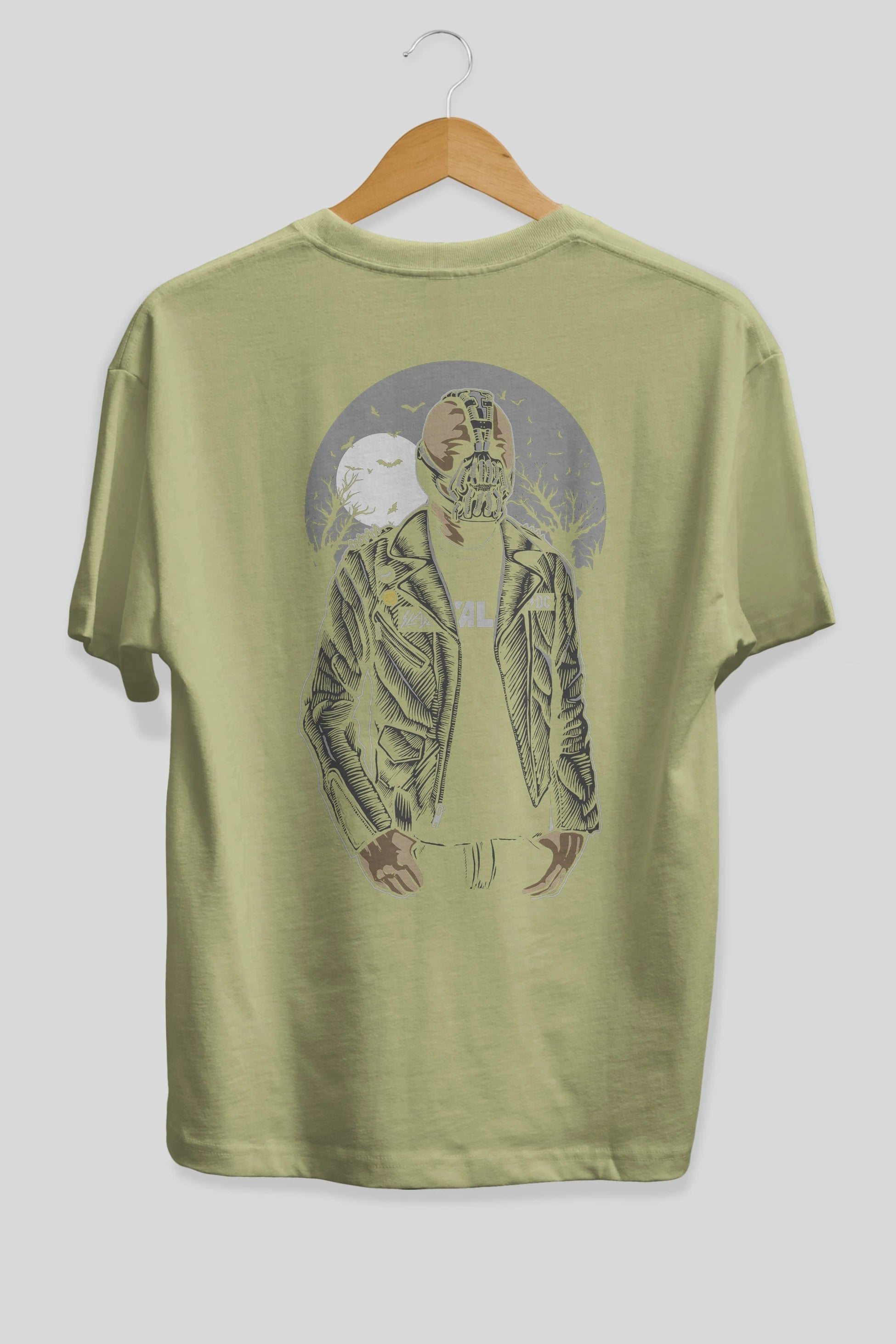 Bane Arka Baskılı Oversize t-shirt Erkek Kadın Unisex %100 Pamuk