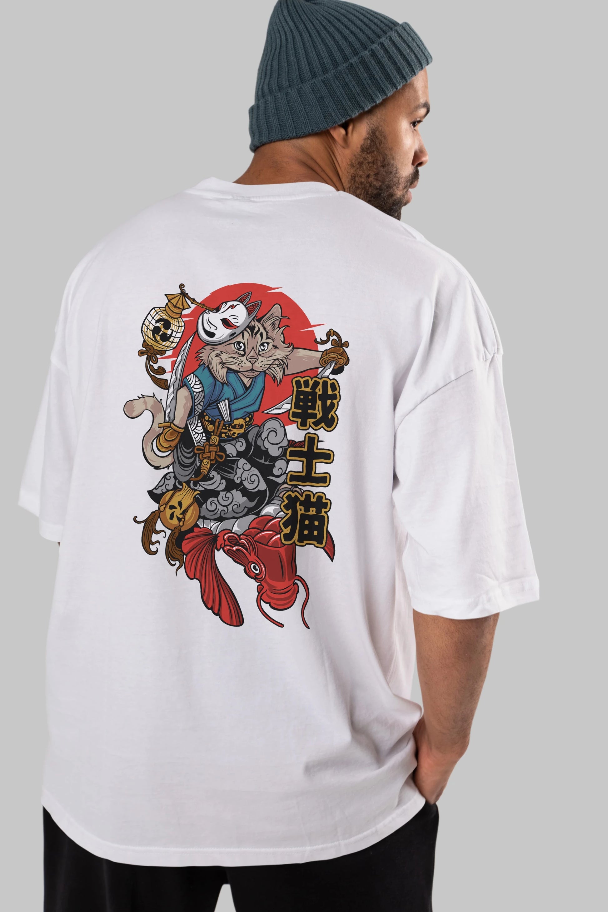 TRIBAL (2) Anime Arka Baskılı Oversize t-shirt Erkek Kadın Unisex
