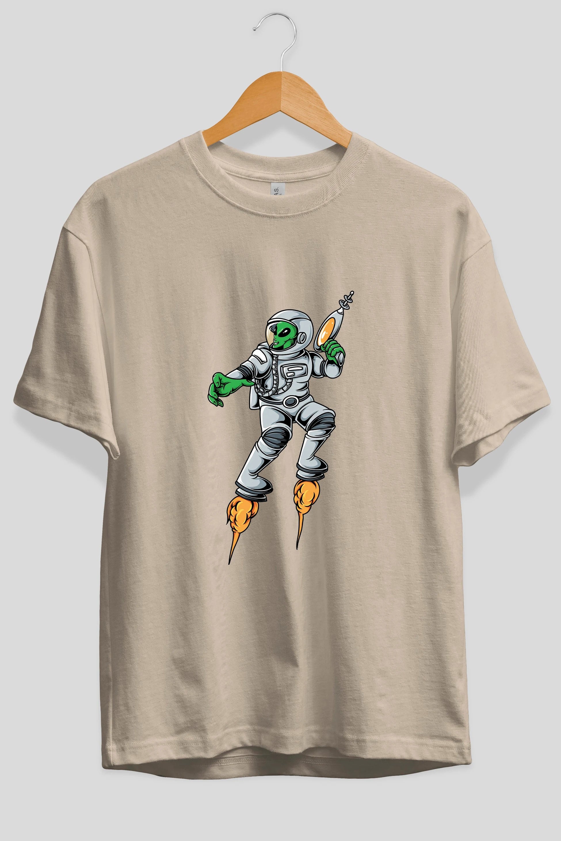 Alien Wars Ön Baskılı Oversize t-shirt Erkek Kadın Unisex
