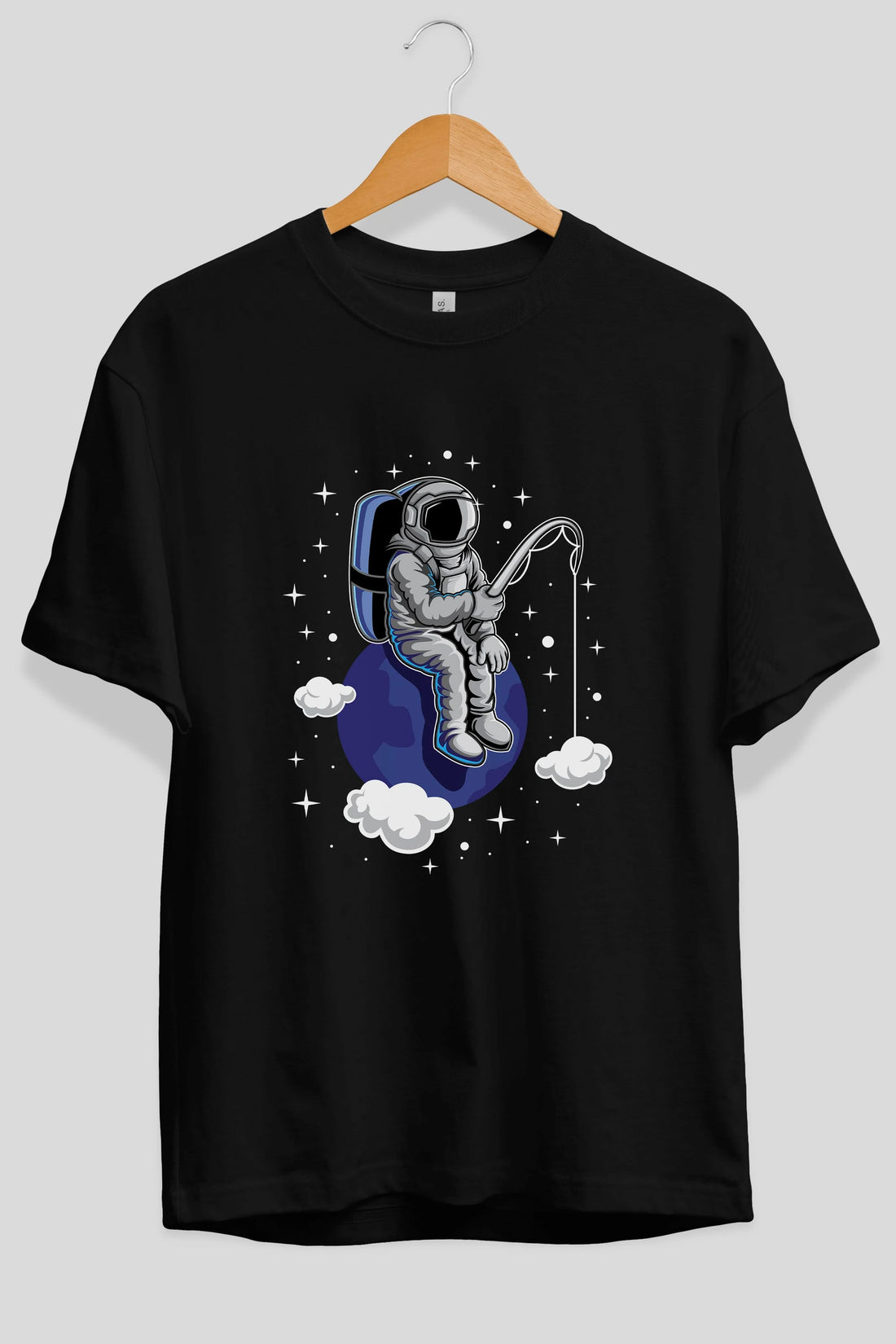 Astronaut Fishing (2) Ön Baskılı Oversize t-shirt Erkek Kadın Unisex