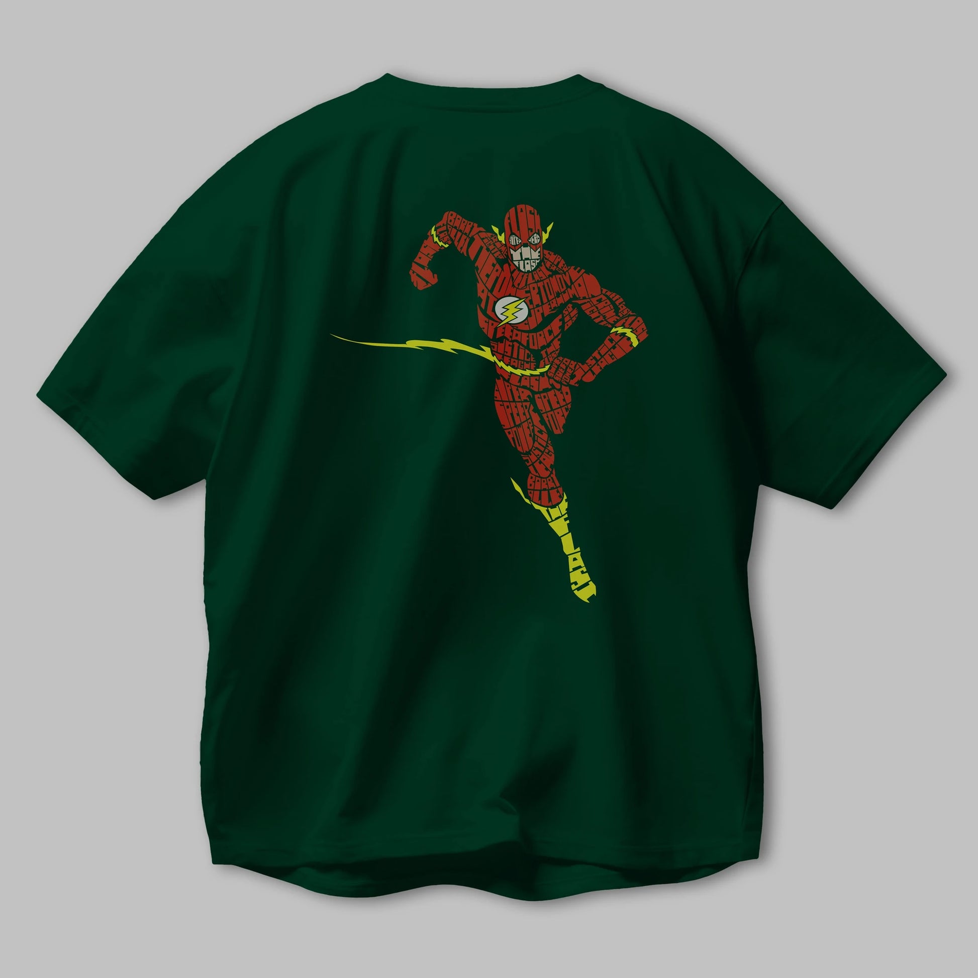 The Flash Arka Baskılı Oversize t-shirt %100 pamuk Erkek Kadın Unisex