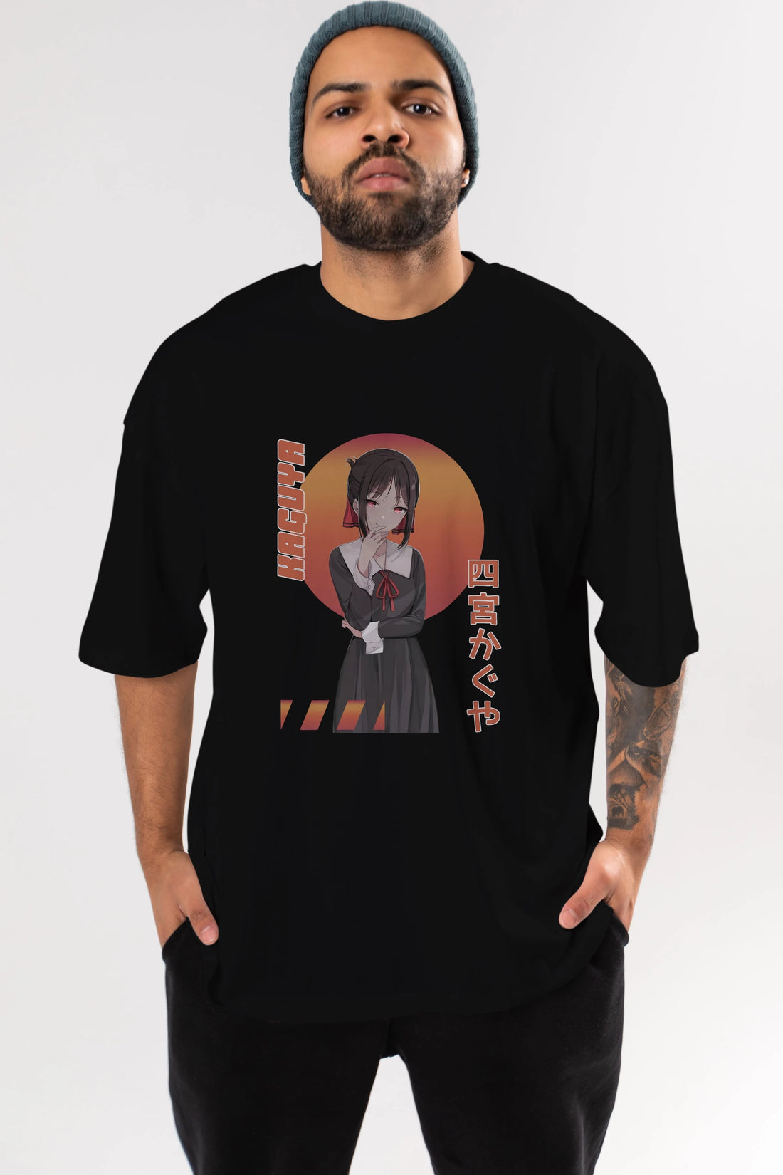 Kaguya Shinomiya 5 Anime Ön Baskılı Oversize t-shirt %100 pamuk Erkek Kadın Unisex