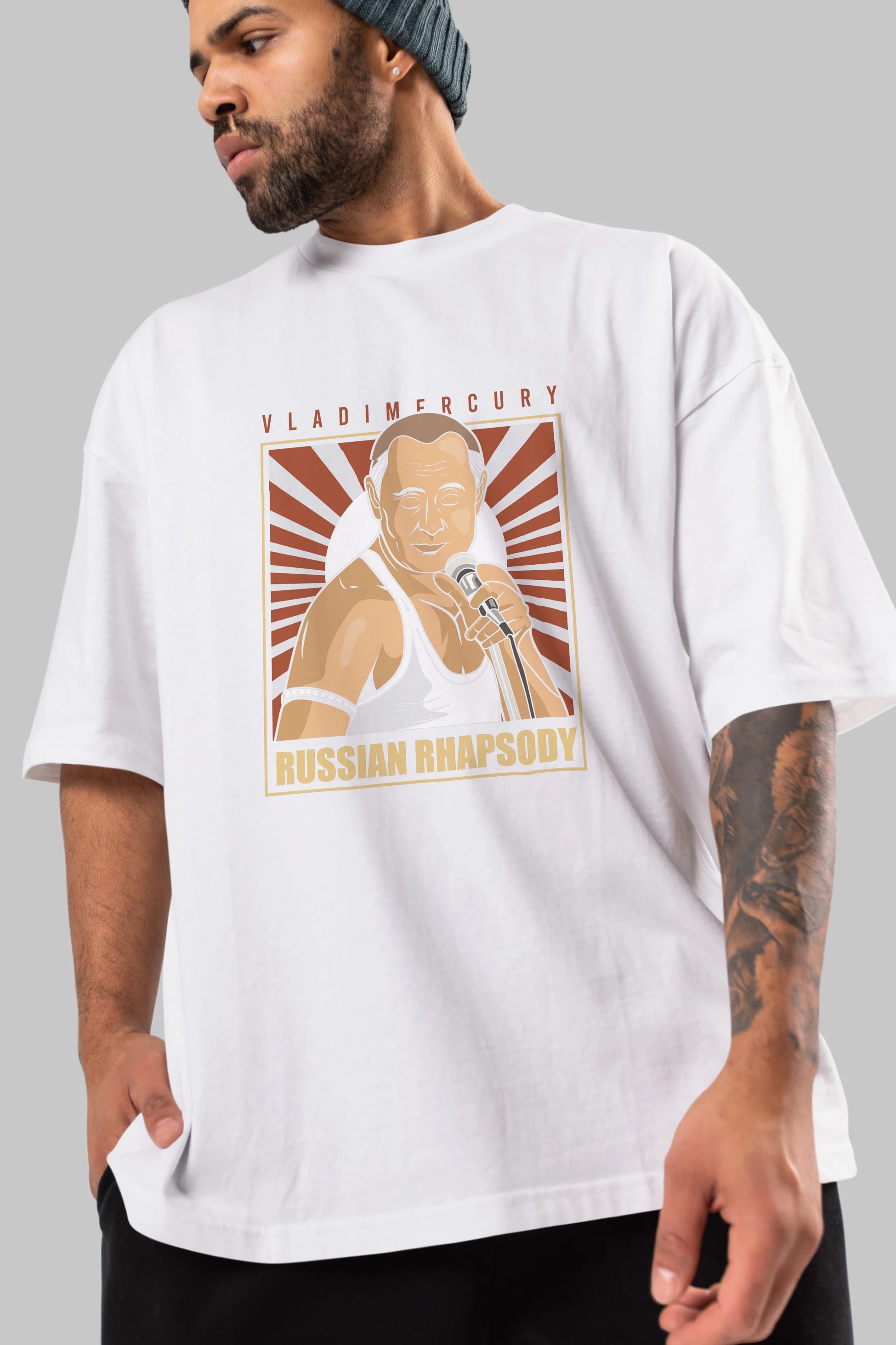Freddy Puttin Ön Baskılı Oversize t-shirt Erkek Kadın Unisex %100 Pamuk tişort