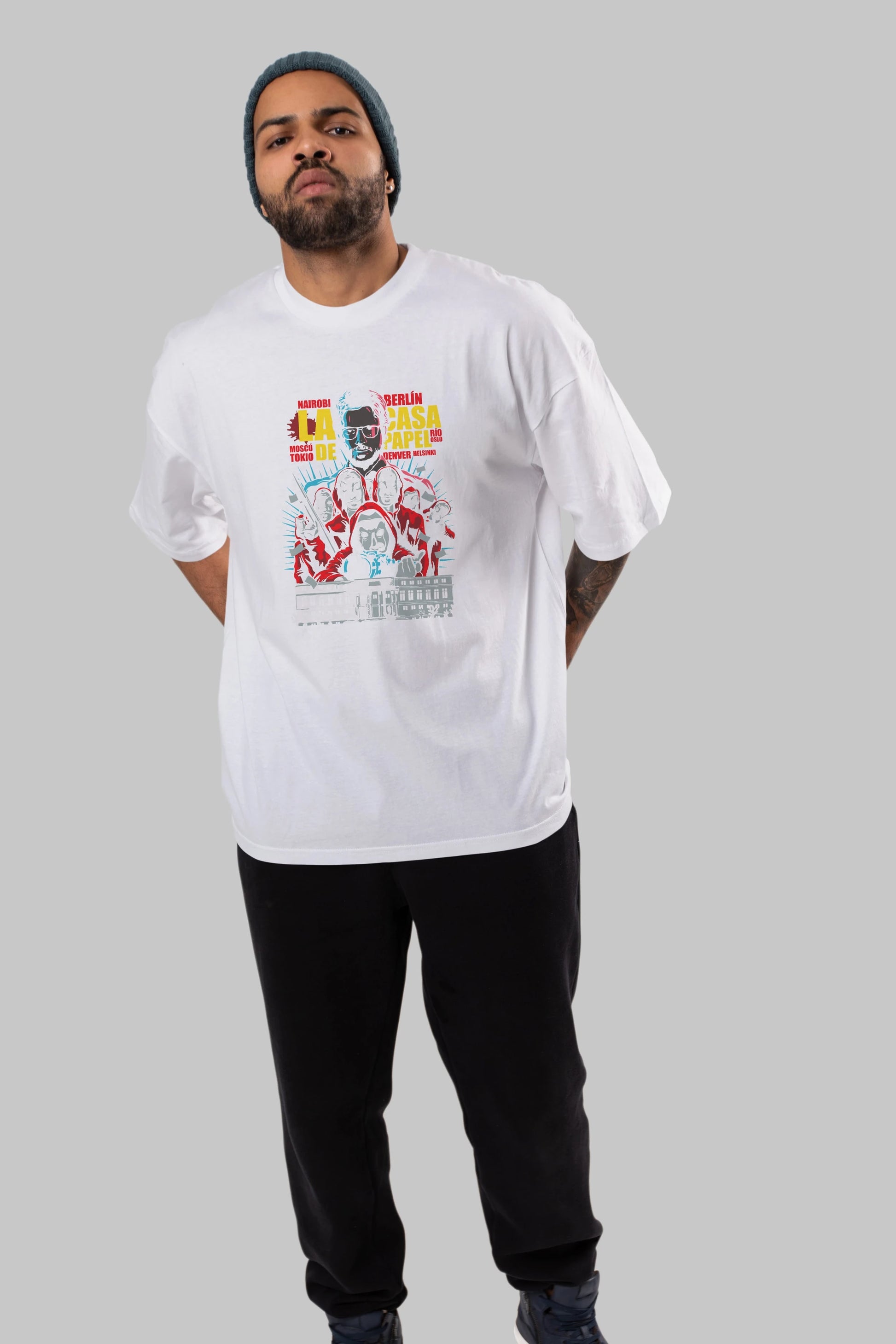 La Casa De Papel (6) Ön Baskılı Oversize t-shirt Erkek Kadın Unisex %100 Pamuk Bisiklet Yaka tişort