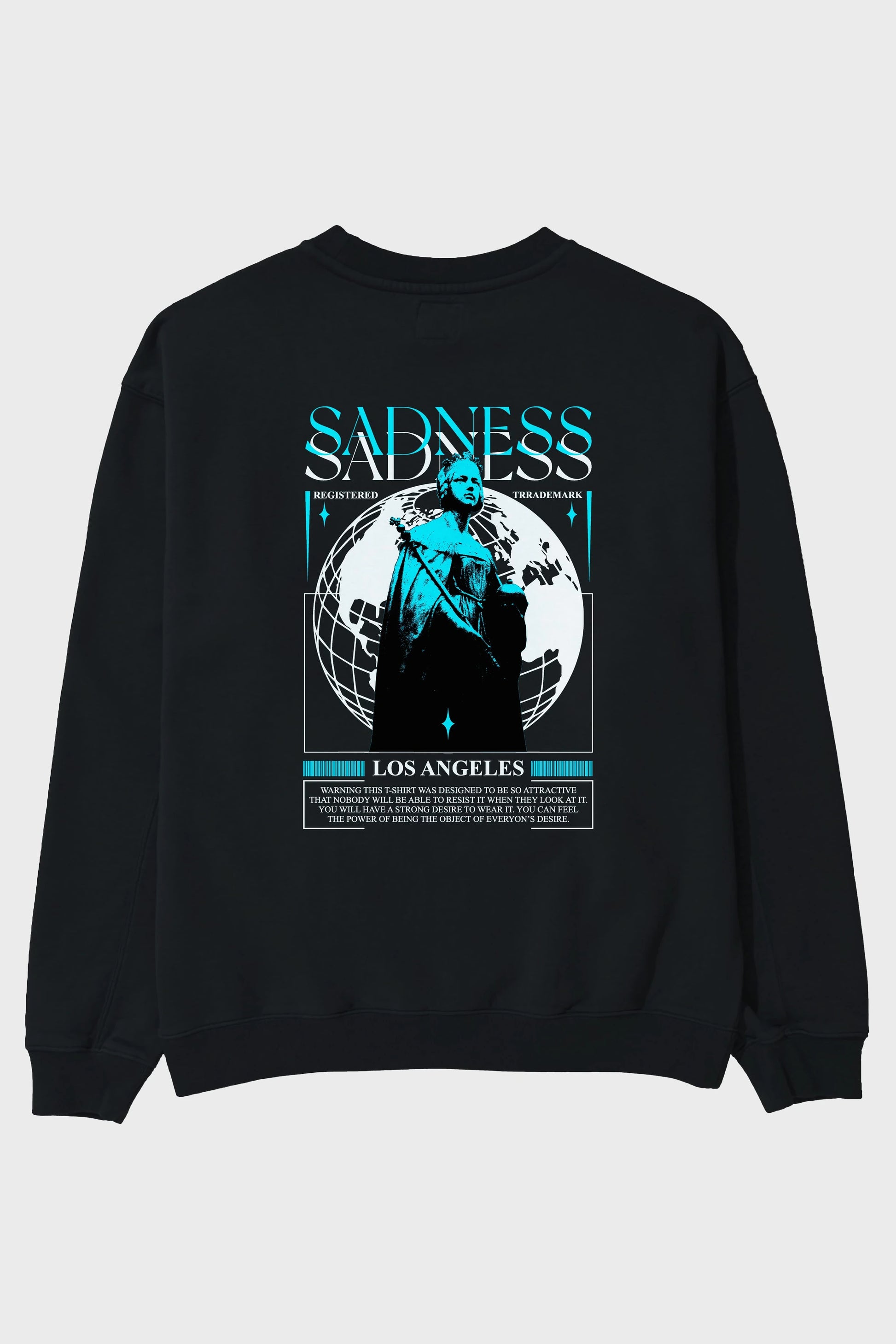 Sadness Los Angeles Arka Baskılı Oversize Sweatshirt Erkek Kadın Unisex