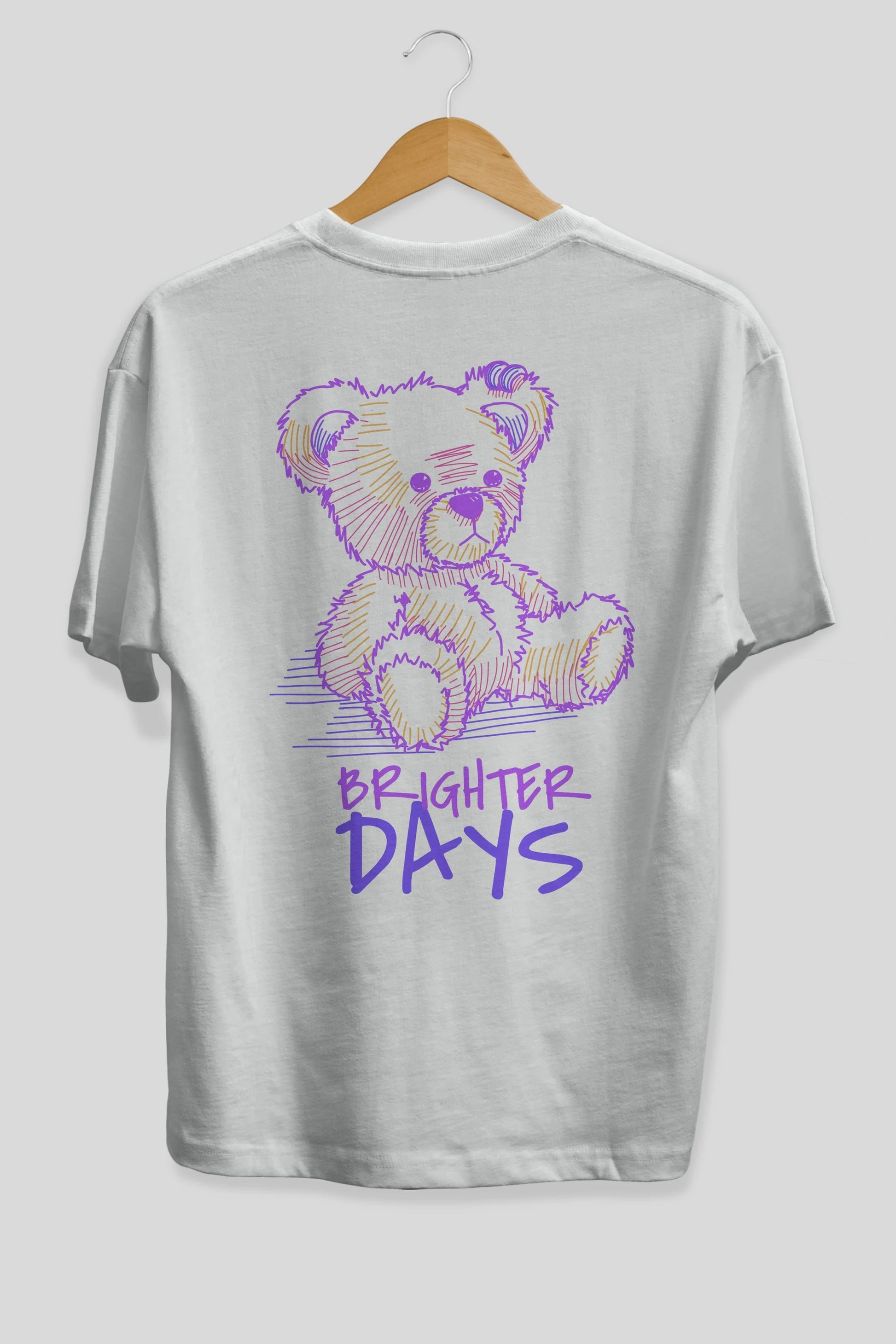 Brighter Days Arka Baskılı Oversize t-shirt Erkek Kadın Unisex