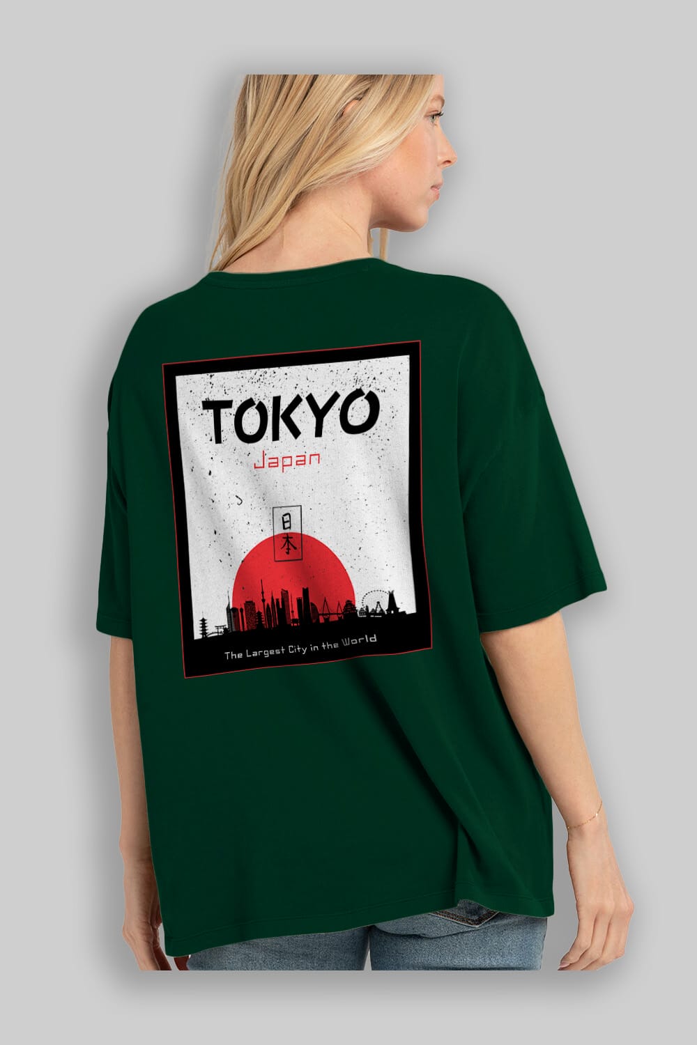Tokyo Japan Yazılı Arka Baskılı Oversize t-shirt Erkek Kadın Unisex