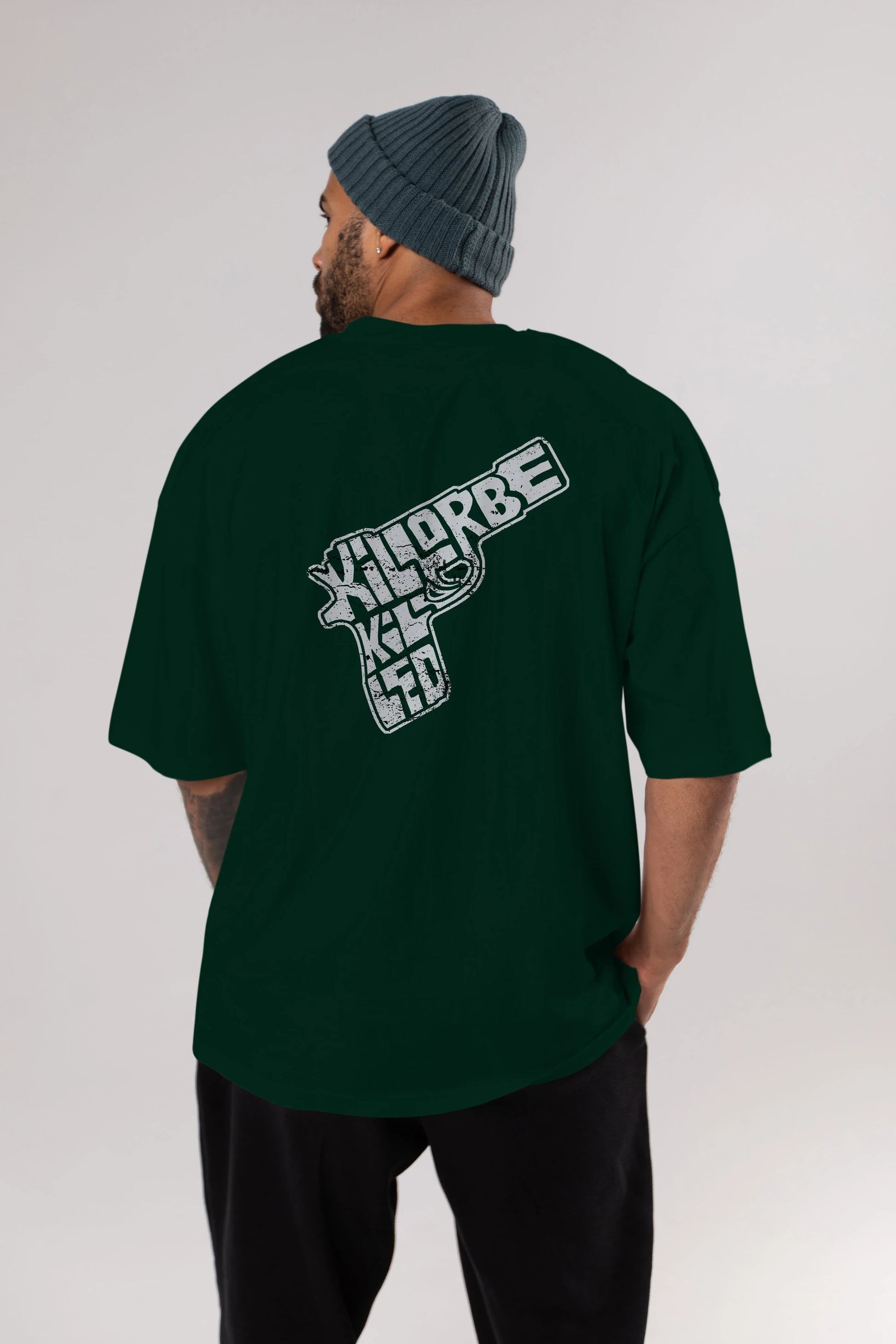 Kill Or Be Killed Arka Baskılı Oversize t-shirt %100 pamuk Erkek Kadın Unisex