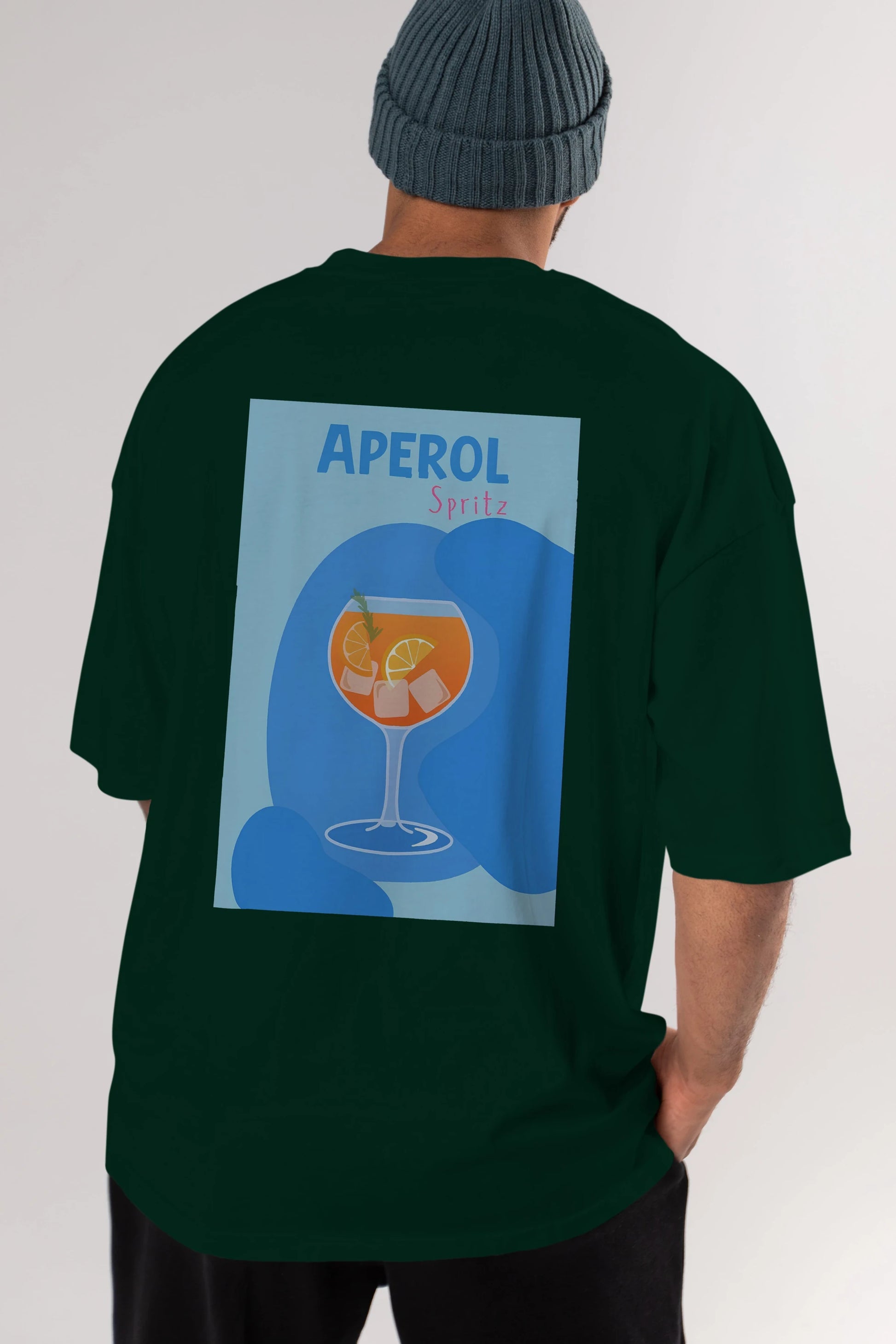 Aperol Spritz 10 Arka Baskılı Oversize t-shirt Erkek Kadın Unisex %100 Pamuk Bisiklet Yaka tişort