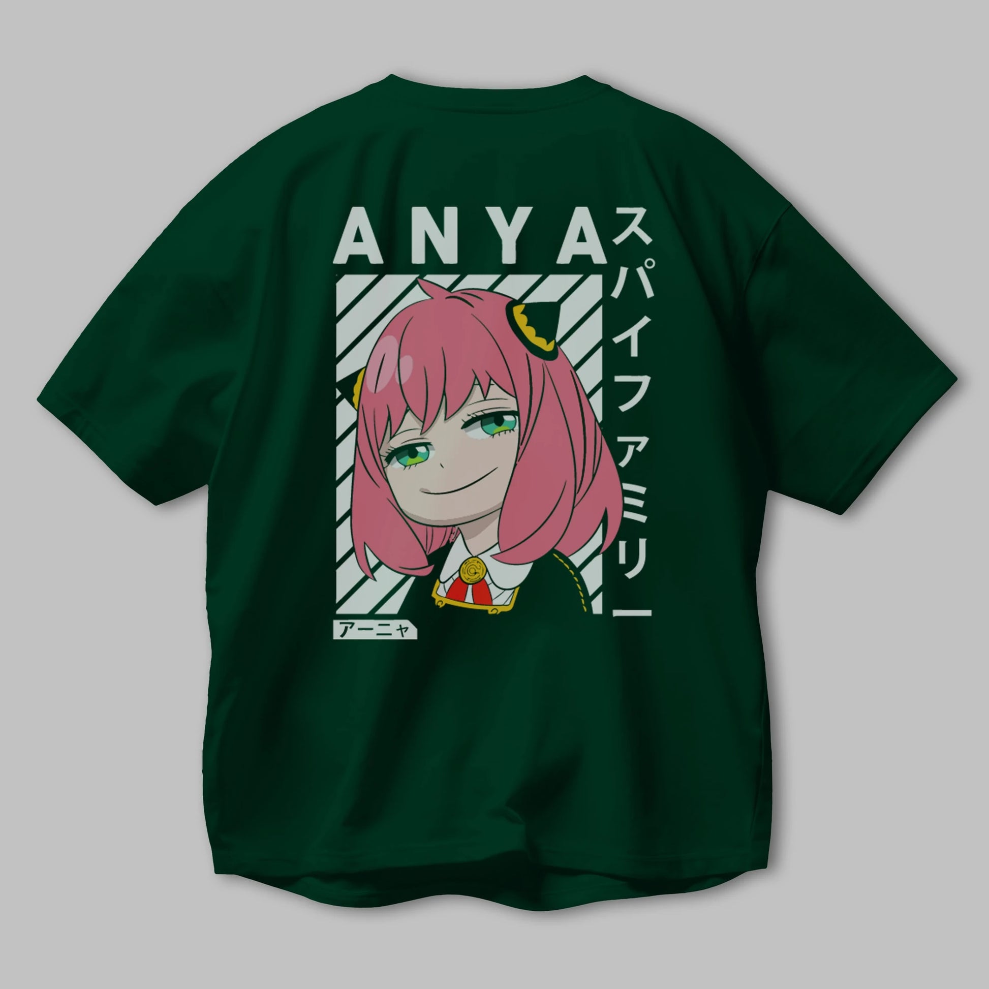 Anya SPYX FAMILY Anime Arka Baskılı Oversize t-shirt Erkek Kadın Unisex