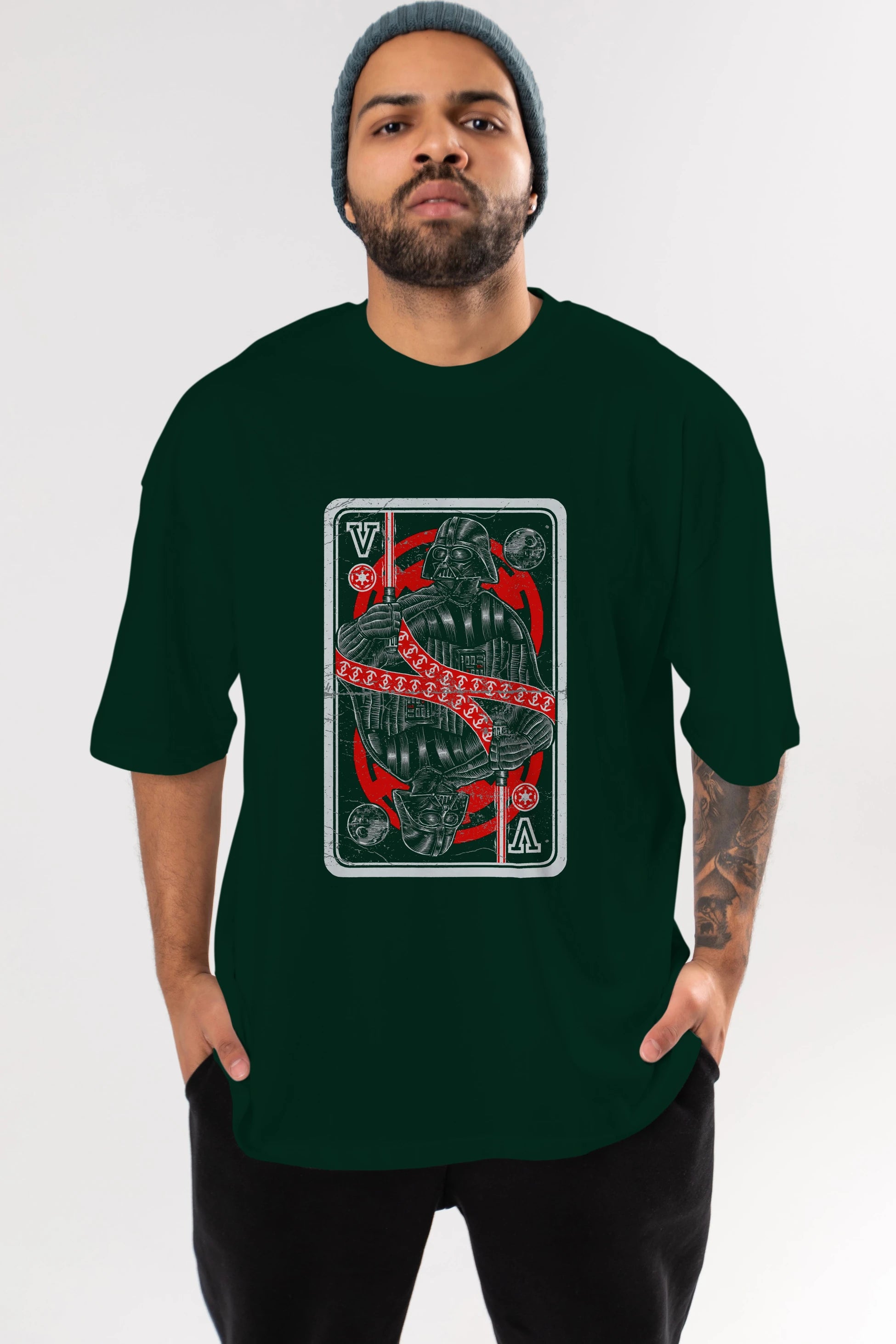 King Of The Darkside Ön Baskılı Oversize t-shirt Erkek Kadın Unisex %100 Pamuk tişort