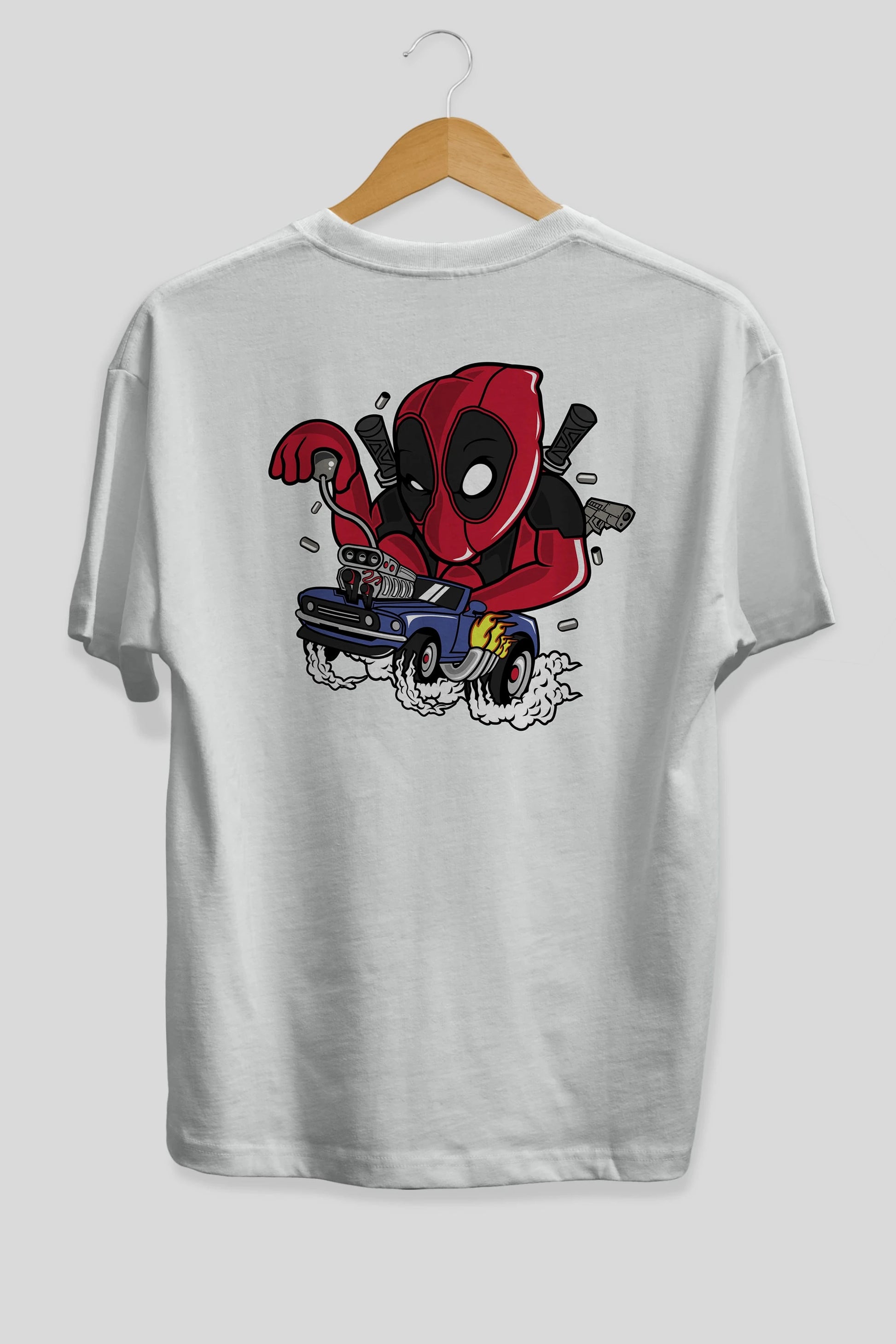 Deadpool (21) Arka Baskılı Oversize t-shirt Erkek Kadın Unisex %100 Pamuk Bisiklet Yaka tişort