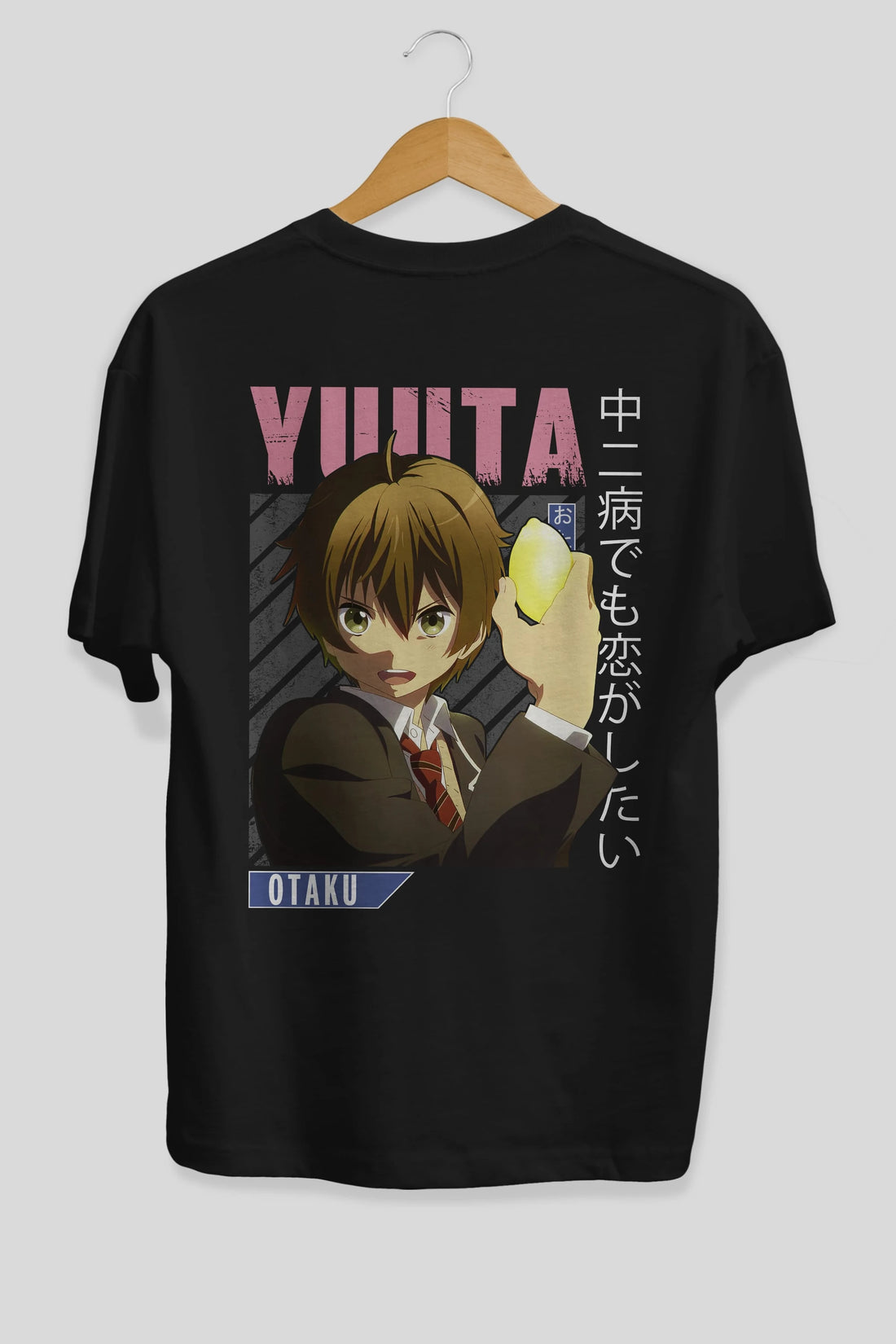 Yuuta Togashi 2 Anime Arka Baskılı Oversize t-shirt Erkek Kadın Unisex