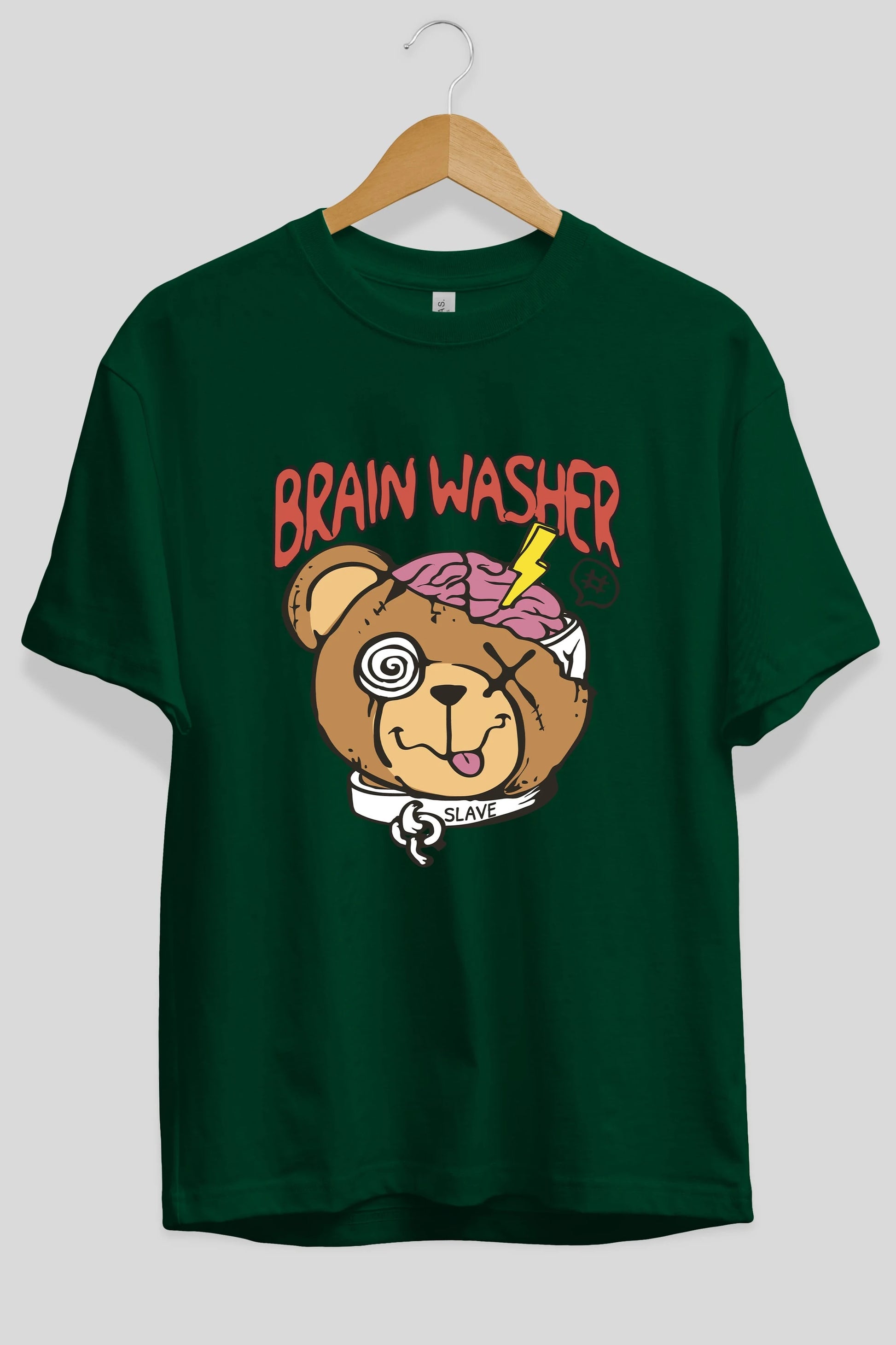 Brain Washer Ön Baskılı Oversize t-shirt Erkek Kadın Unisex