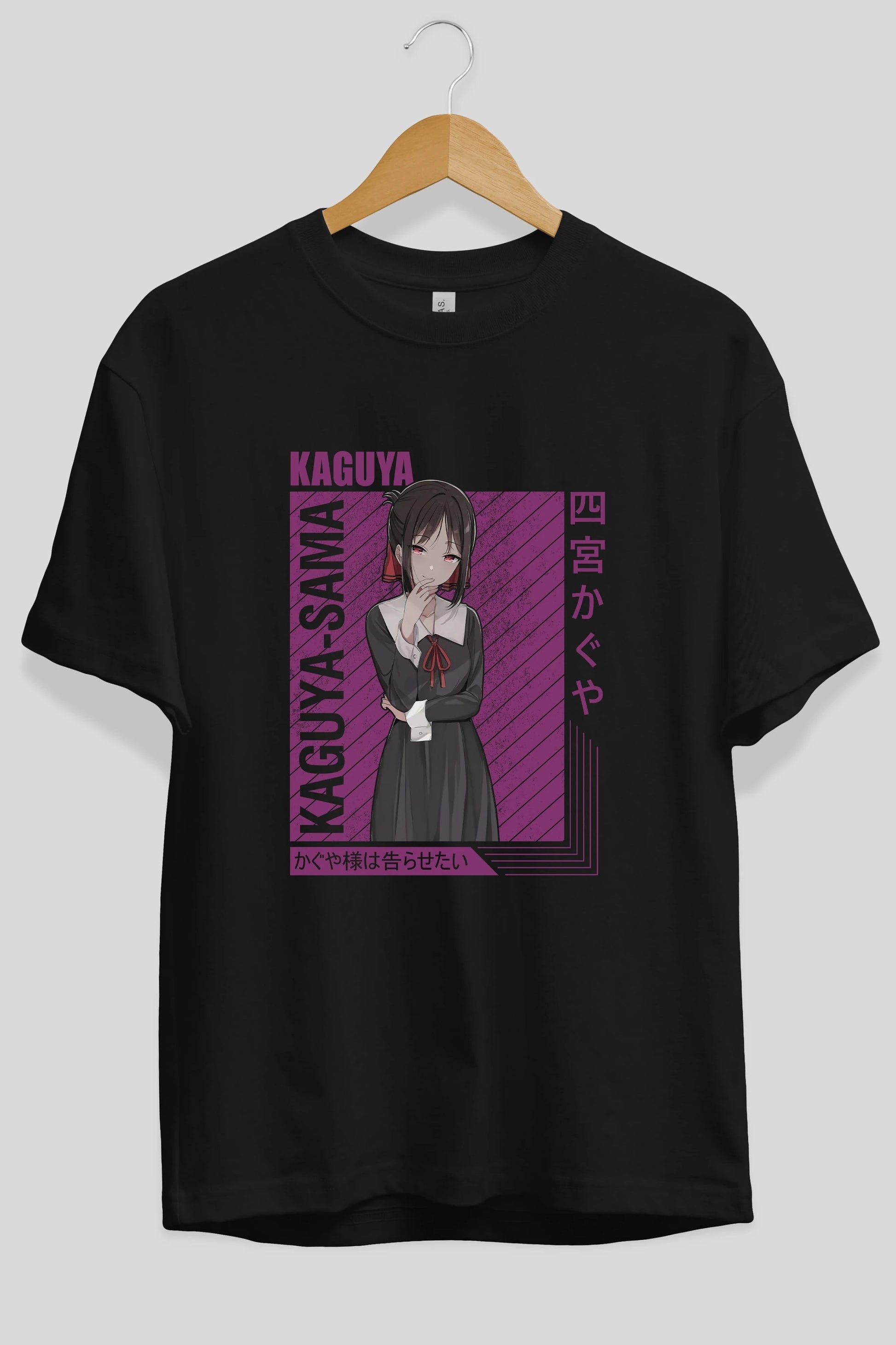 Kaguya Shinomiya 4 1 Anime Ön Baskılı Oversize t-shirt %100 pamuk Erkek Kadın Unisex
