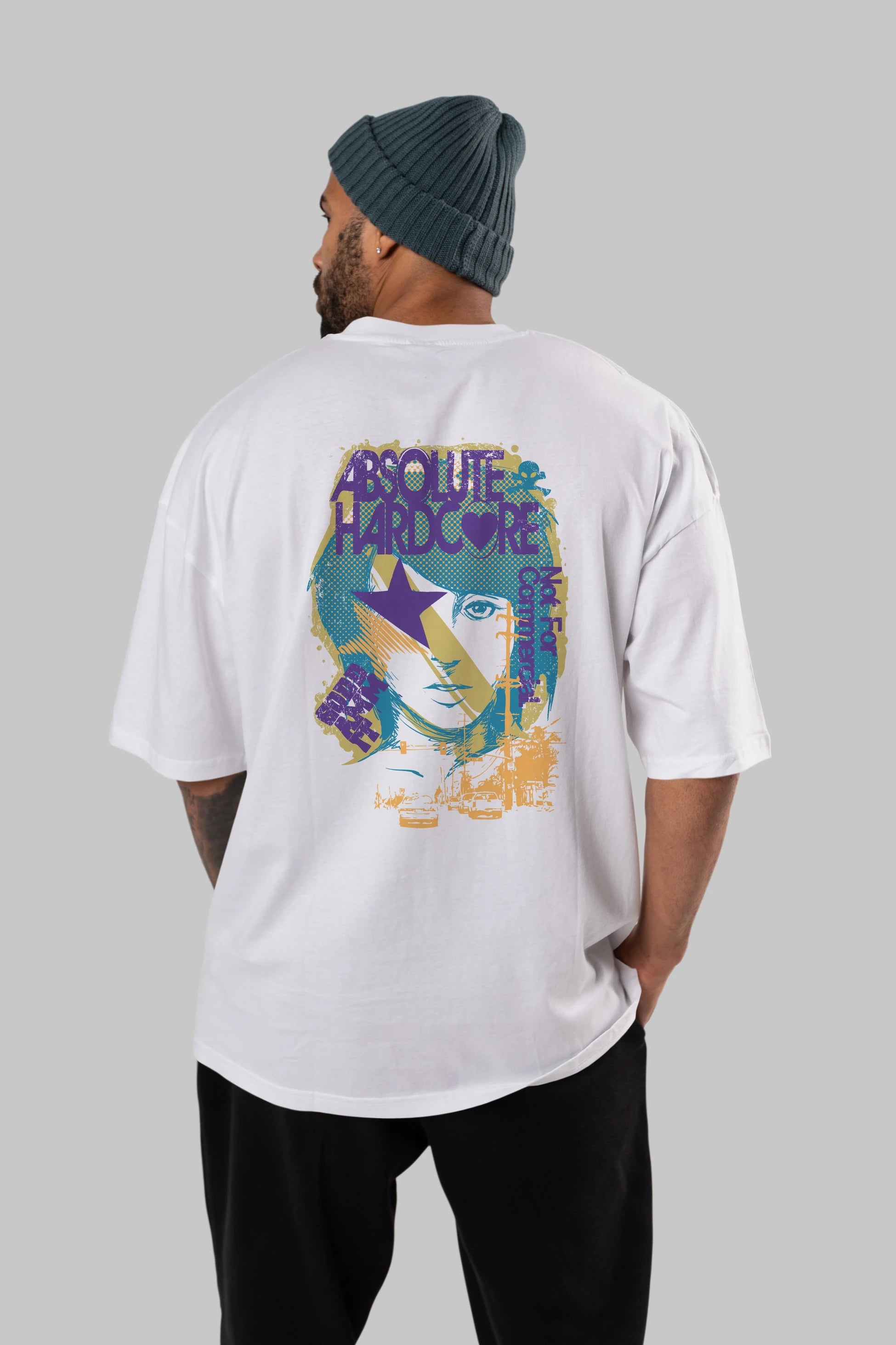 Absolute Hardcore Arka Baskılı Oversize t-shirt Erkek Kadın Unisex