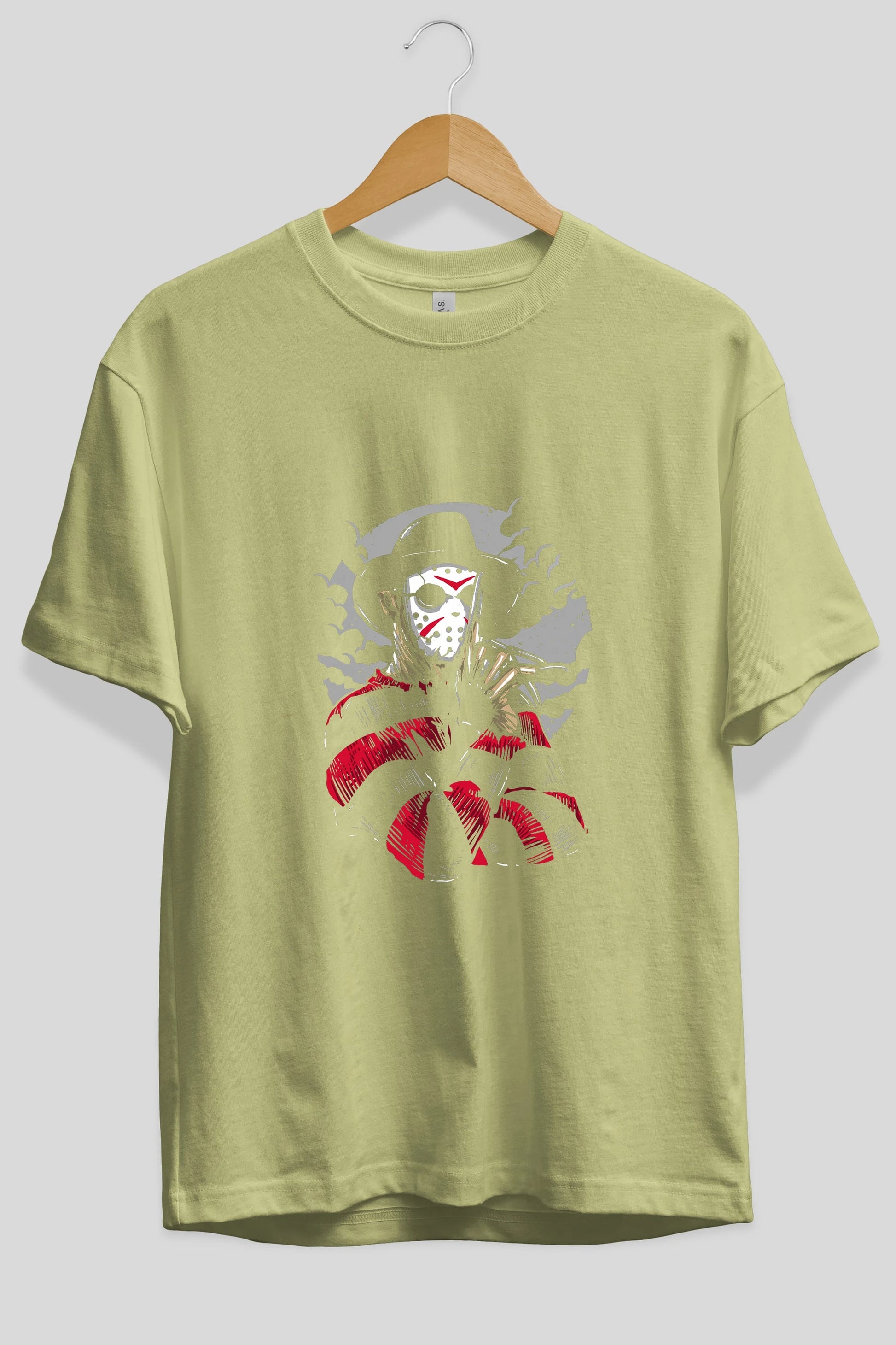Freddy VS Jason (2) Ön Baskılı Oversize t-shirt Erkek Kadın Unisex %100 Pamuk tişort