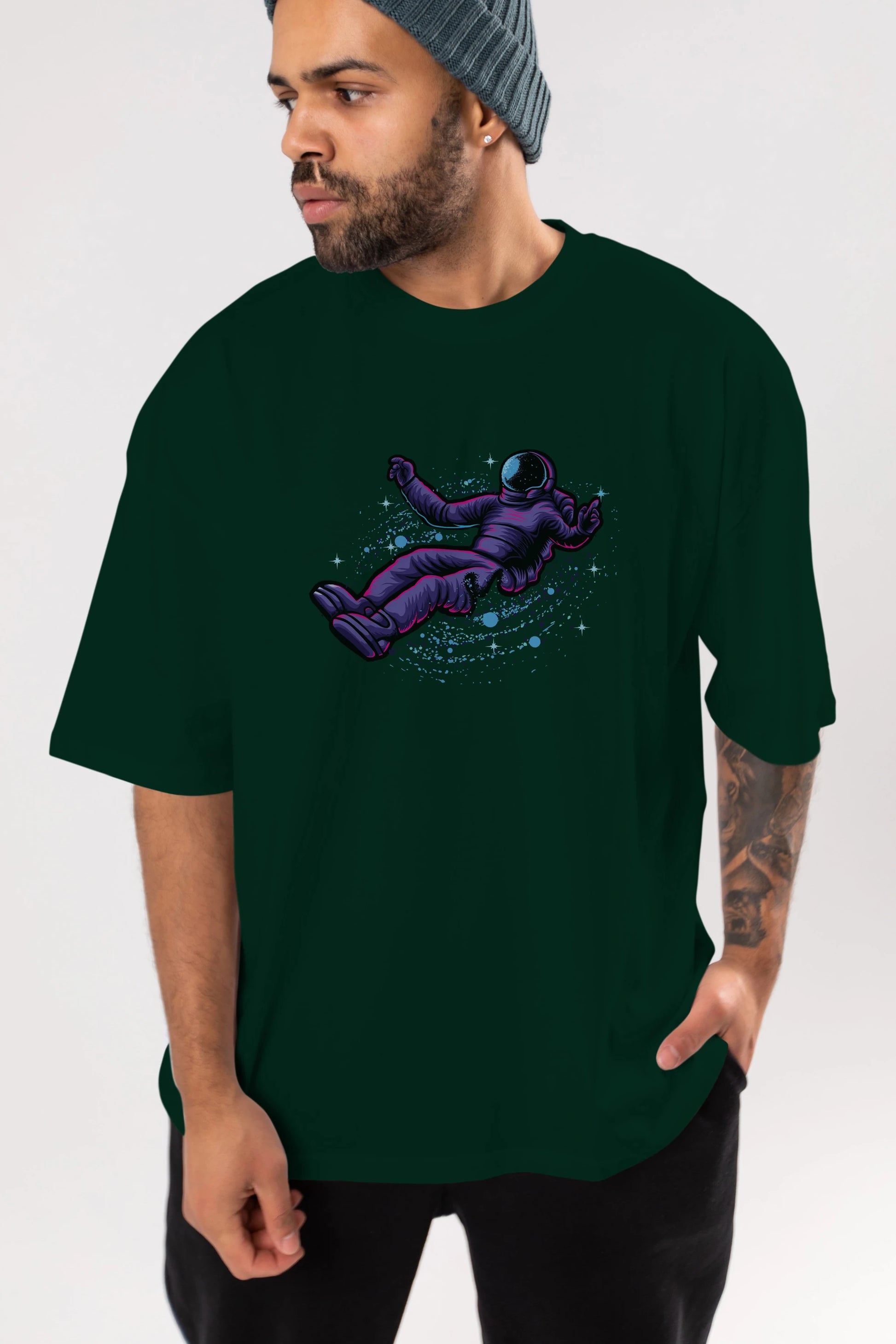 Having fun in outer space Ön Baskılı Oversize t-shirt Erkek Kadın Unisex