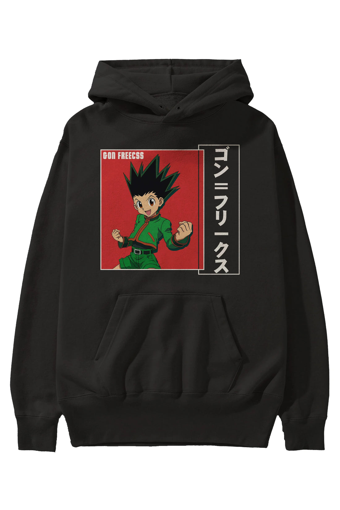 Gon Freecss HUNTER X HUNTER 5 Anime Ön Baskılı Hoodie Oversize Kapüşonlu Sweatshirt Erkek Kadın Unisex