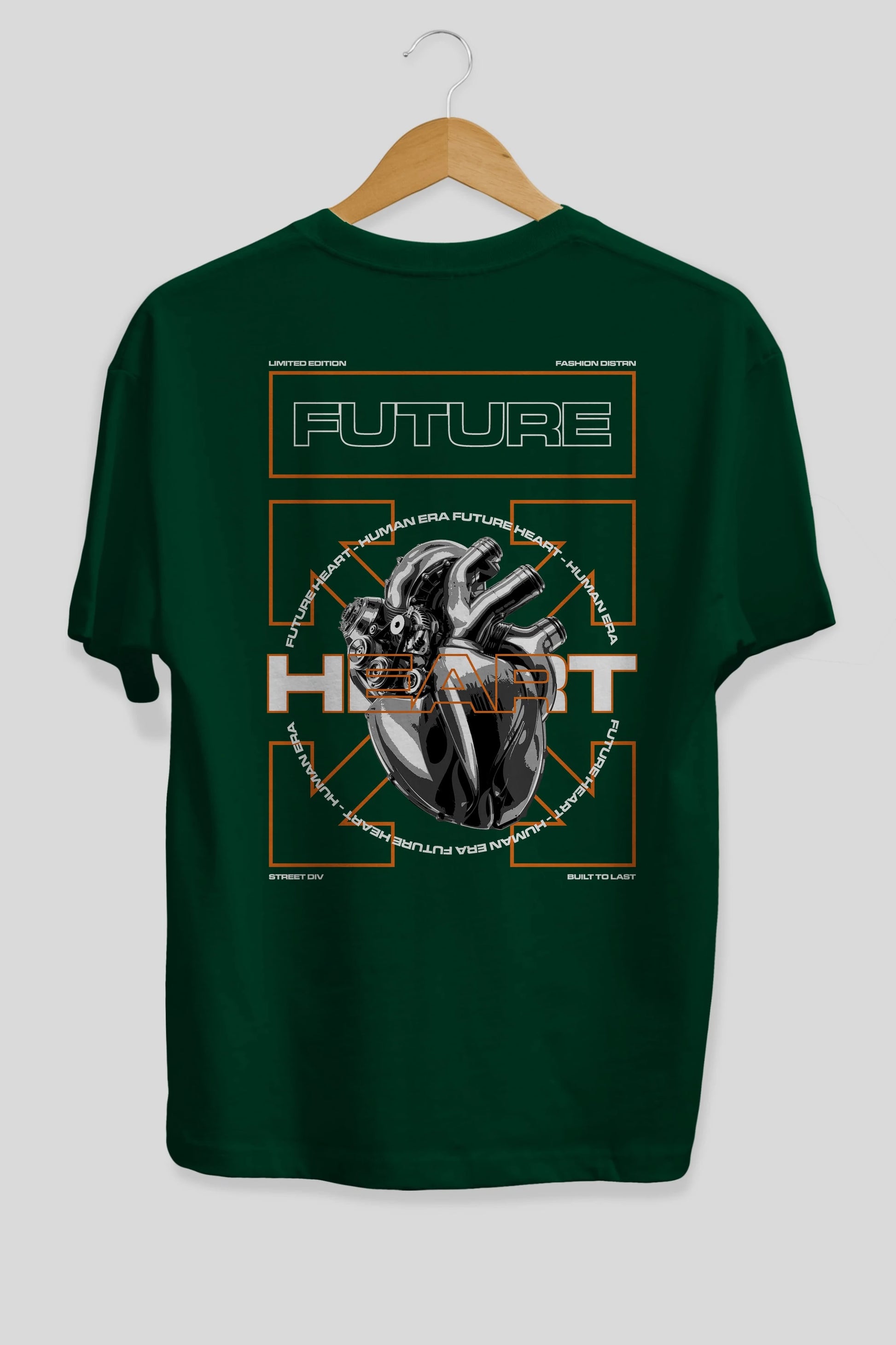 Future Heart Arka Baskılı Oversize t-shirt Erkek Kadın Unisex