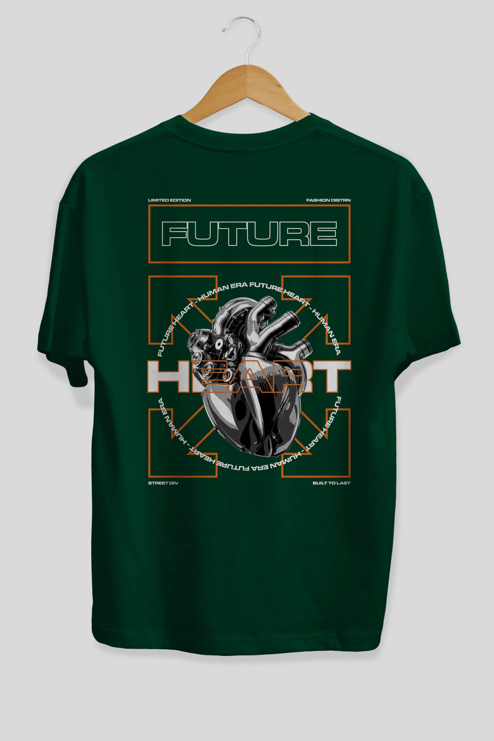 Future Heart Arka Baskılı Oversize t-shirt Erkek Kadın Unisex