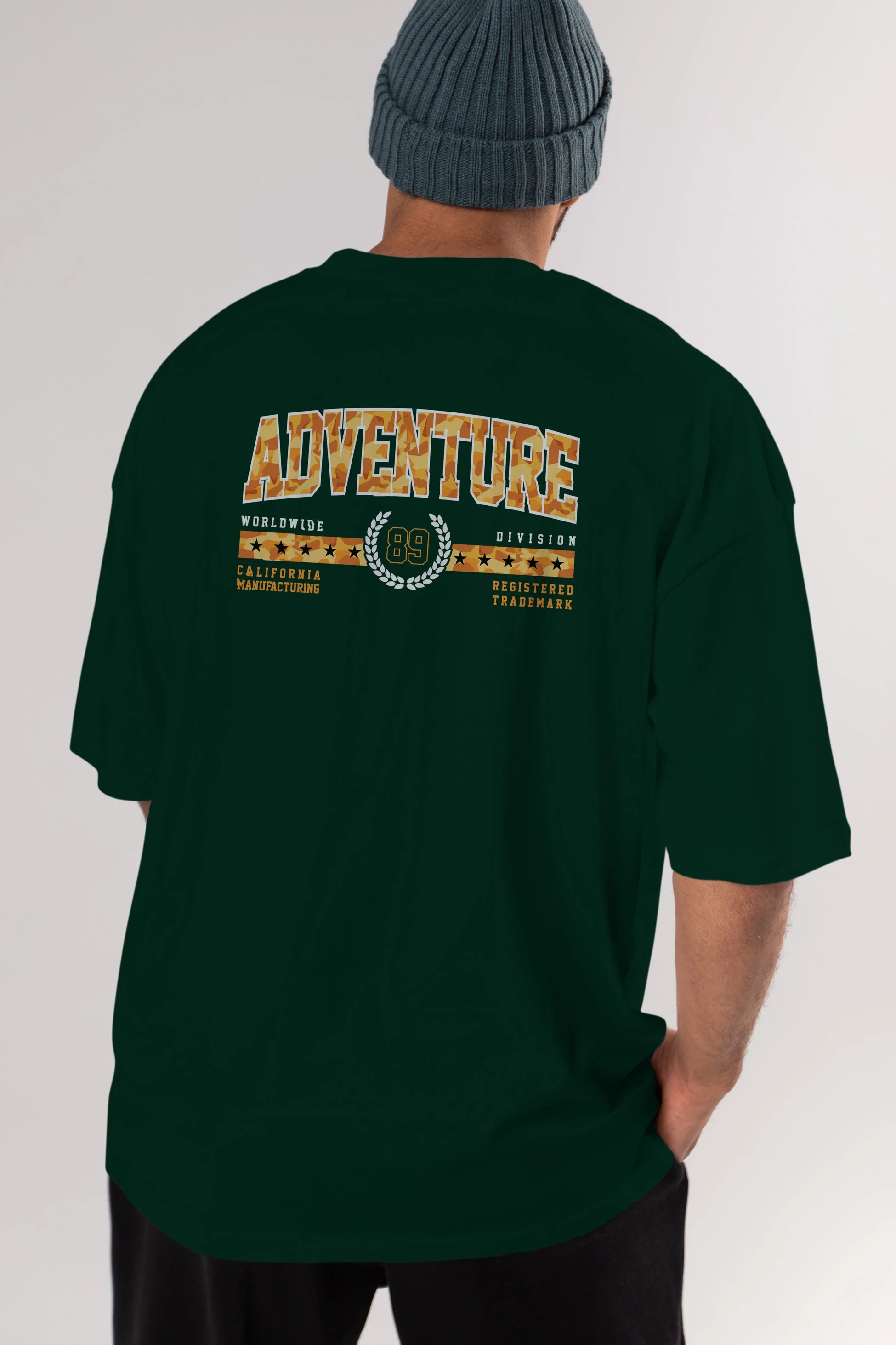 Adventure Arka Baskılı Oversize t-shirt Erkek Kadın Unisex