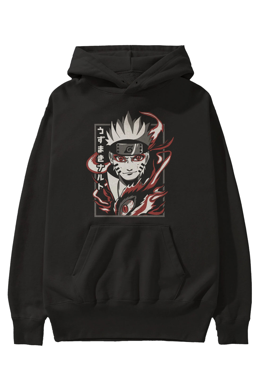 NarutoMod Anime Ön Baskılı Hoodie Oversize Kapüşonlu Sweatshirt Erkek Kadın Unisex