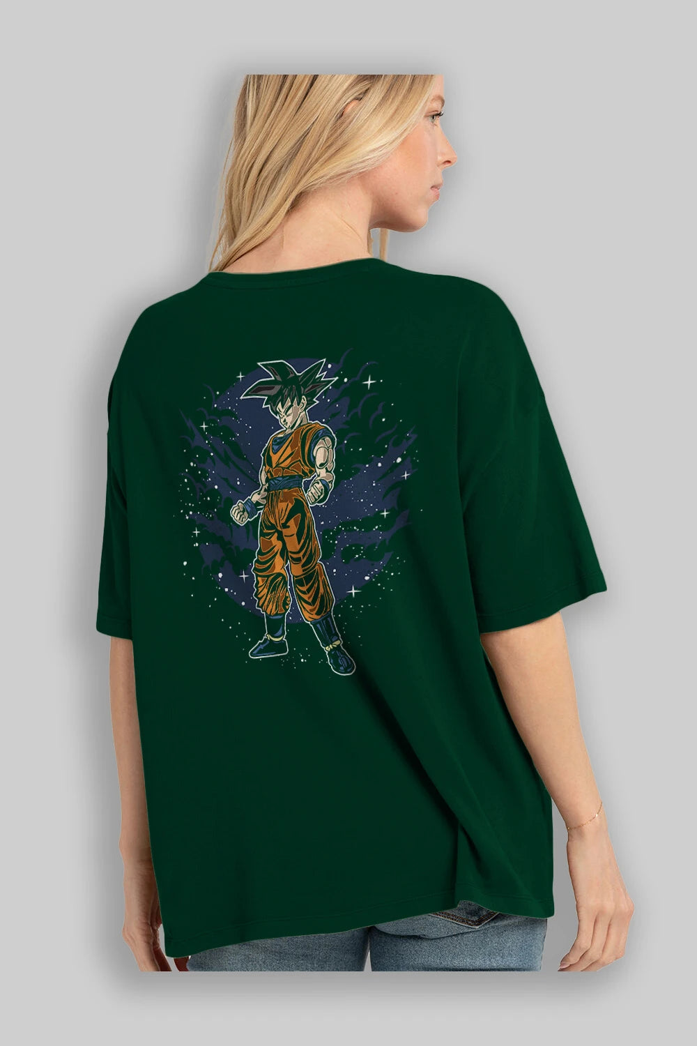 GOKU Arka Baskılı Oversize t-shirt Erkek Kadın Unisex %100 Pamuk