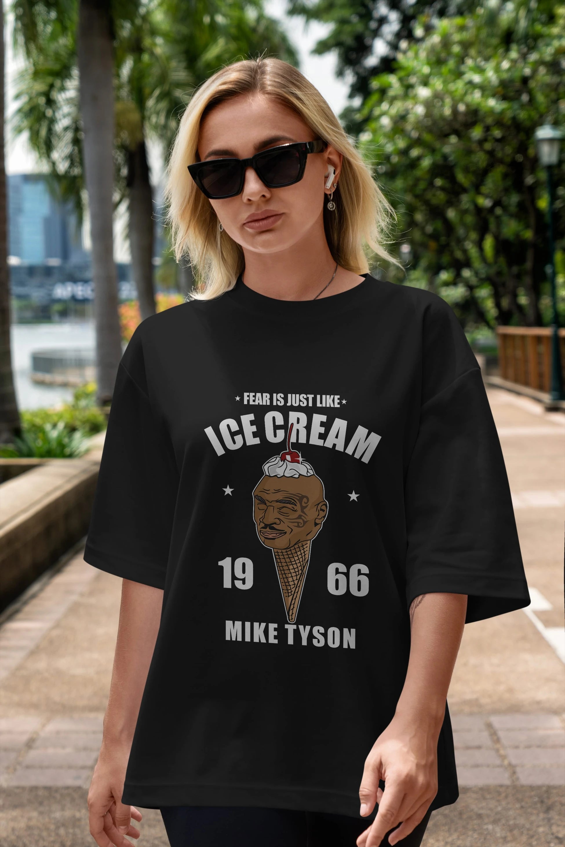 Tyson Ice Cream Ön Baskılı Oversize t-shirt Erkek Kadın Unisex %100 Pamuk tişort
