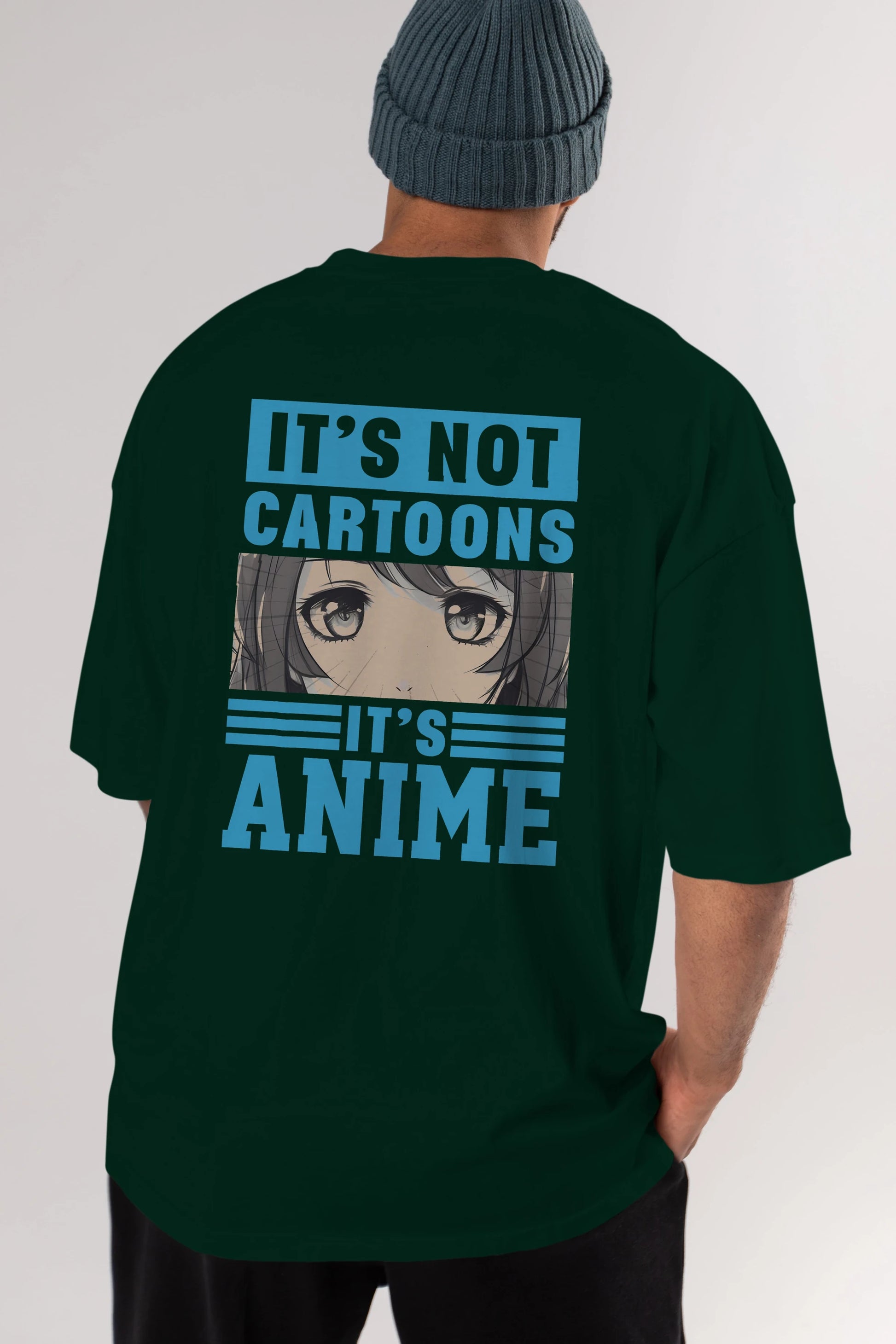 Its Anime Anime Arka Baskılı Oversize t-shirt Erkek Kadın Unisex %100 pamuk tişort