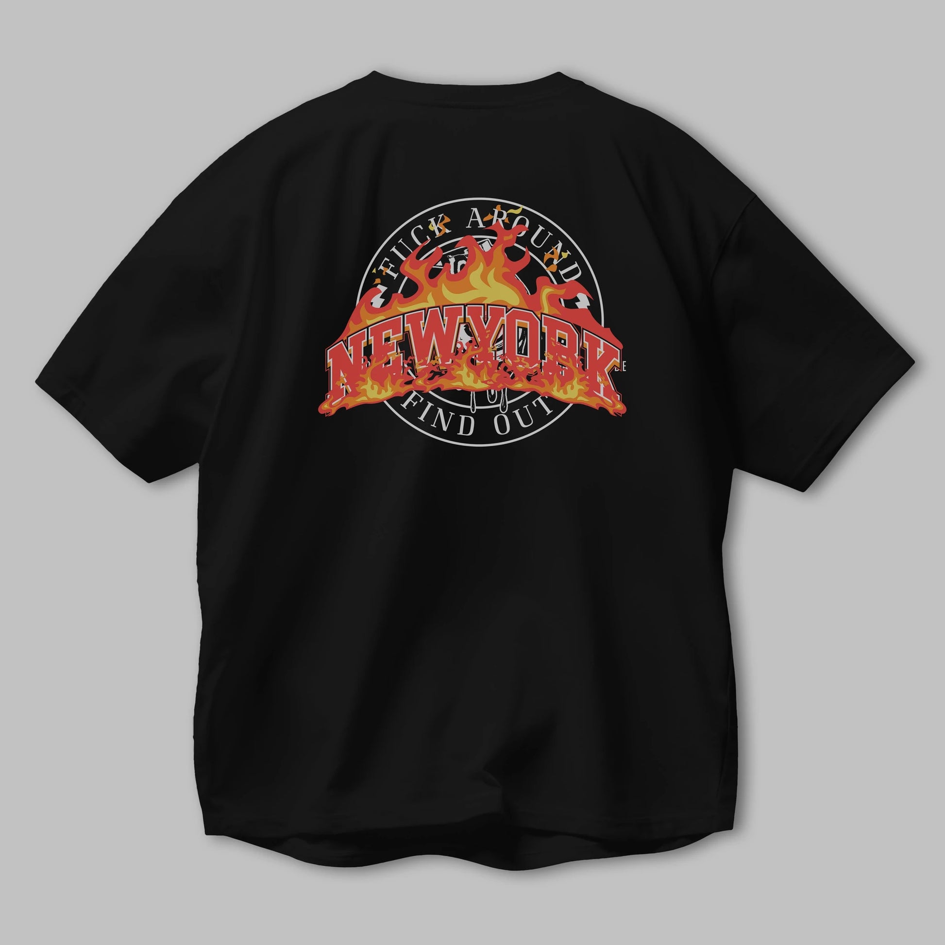 Newyork Style Arka Baskılı Oversize t-shirt Erkek Kadın Unisex