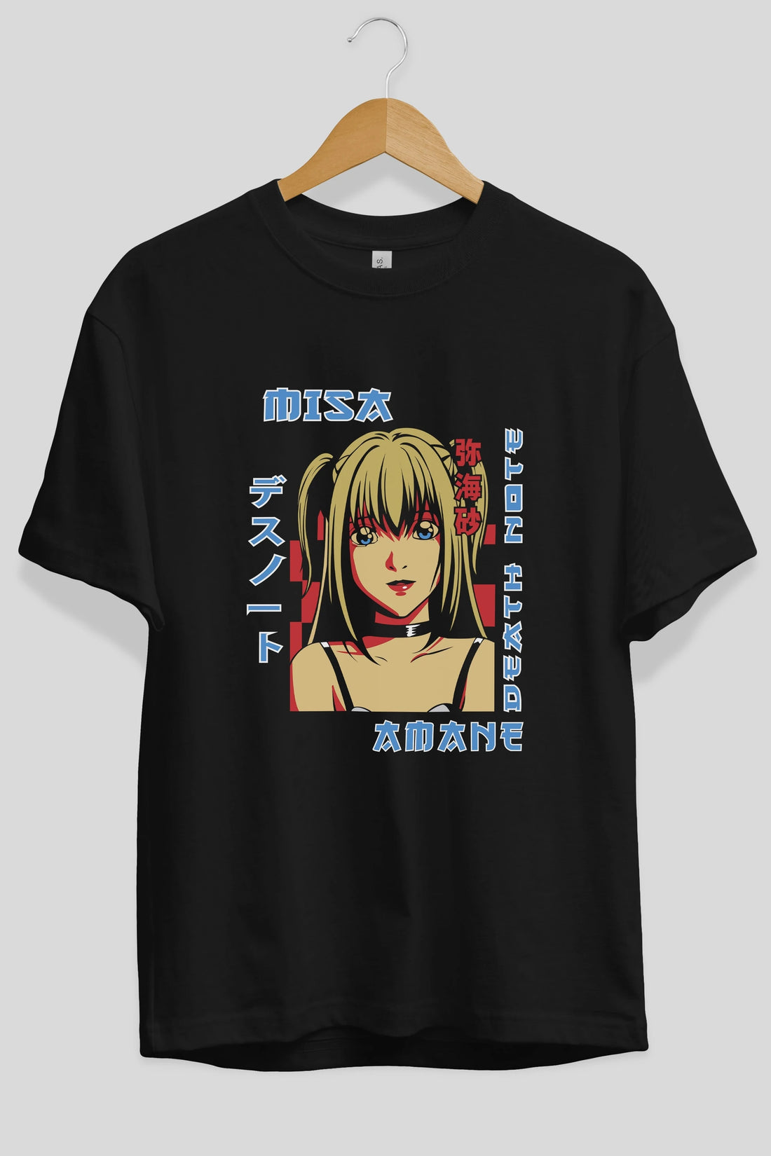 MISA-DEATH NOTE Anime Ön Baskılı Oversize t-shirt %100 pamuk Erkek Kadın Unisex