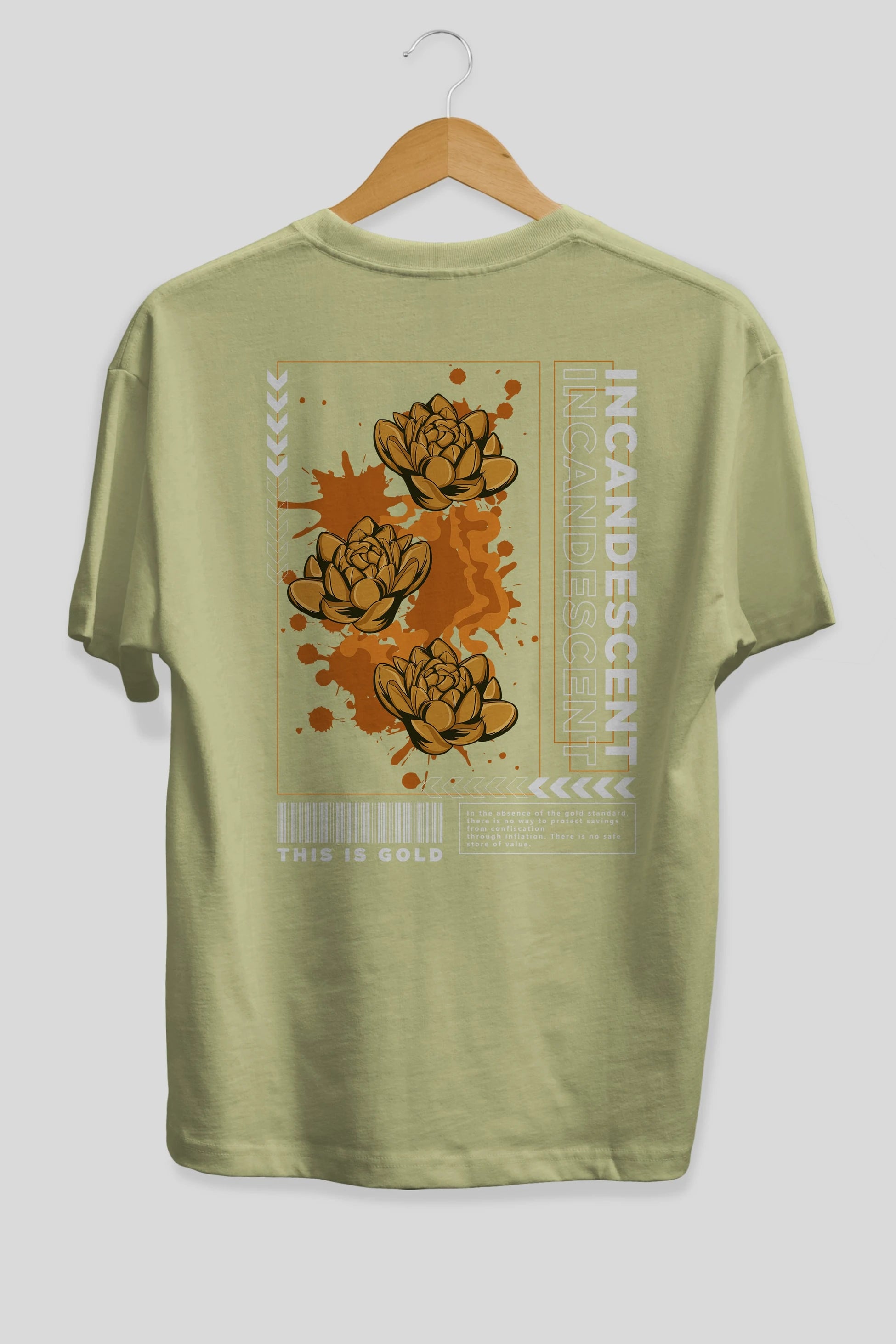 Incandescent Arka Baskılı Oversize t-shirt Erkek Kadın Unisex