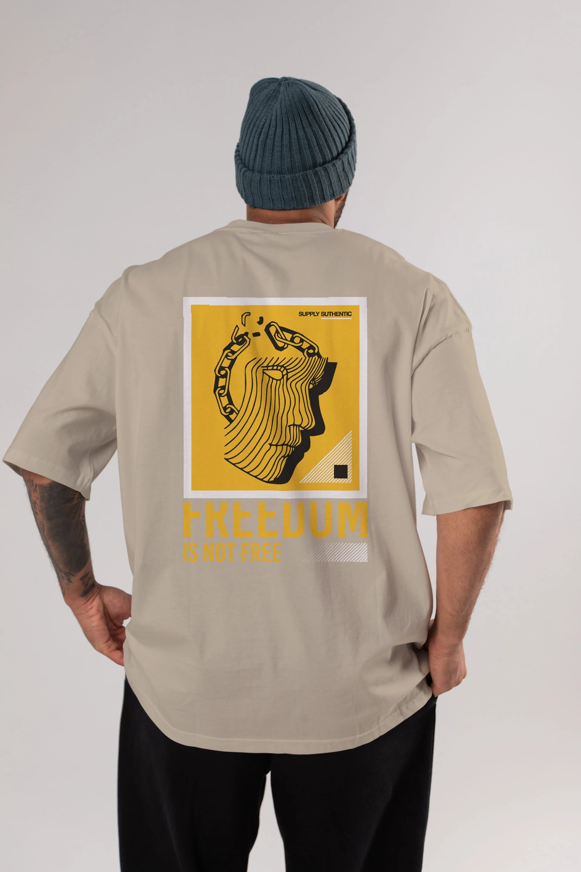 Freedom is Not Free Arka Baskılı Oversize t-shirt Erkek Kadın Unisex
