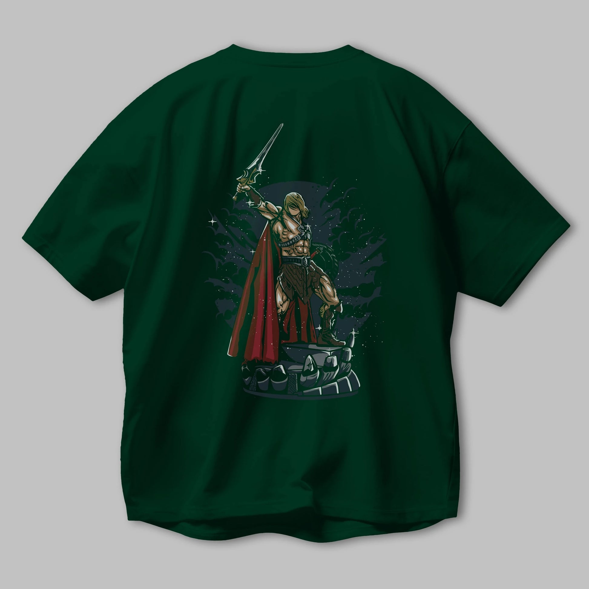 Warrior Arka Baskılı Oversize t-shirt Erkek Kadın Unisex %100 Pamuk