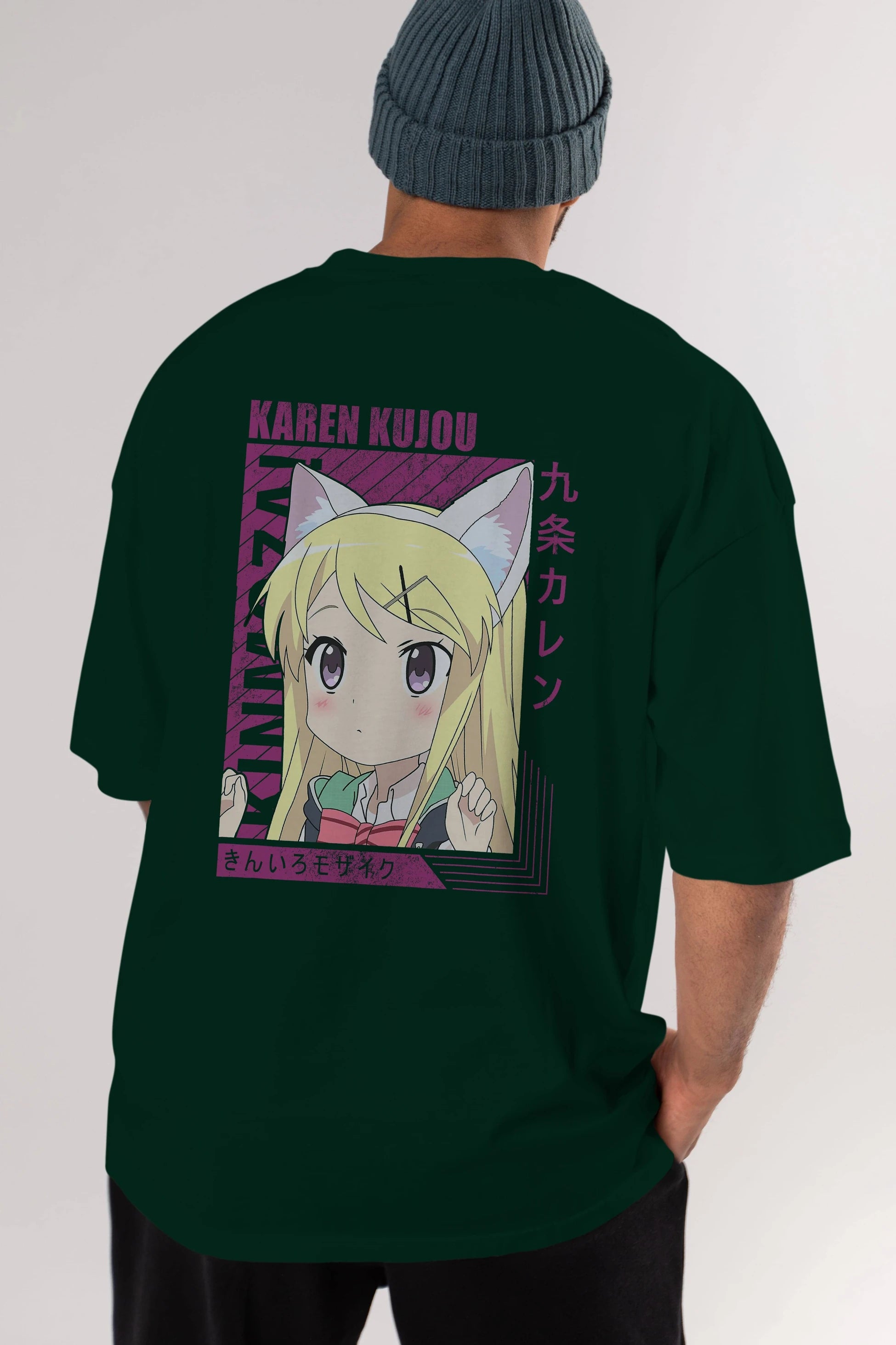 Karen Kujou 4 Anime Arka Baskılı Oversize t-shirt Erkek Kadın Unisex