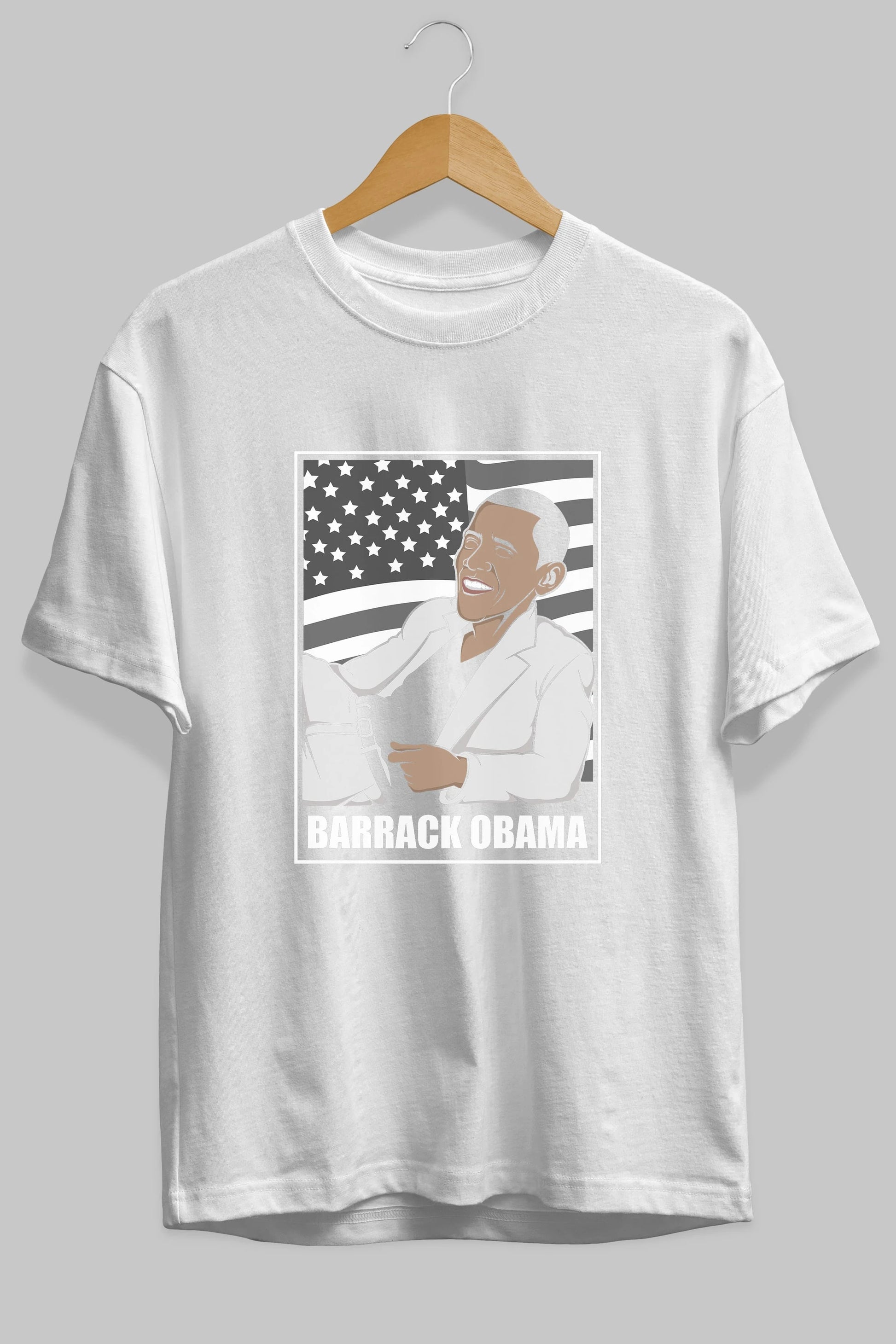 Obama Thriller Ön Baskılı Oversize t-shirt Erkek Kadın Unisex %100 Pamuk tişort