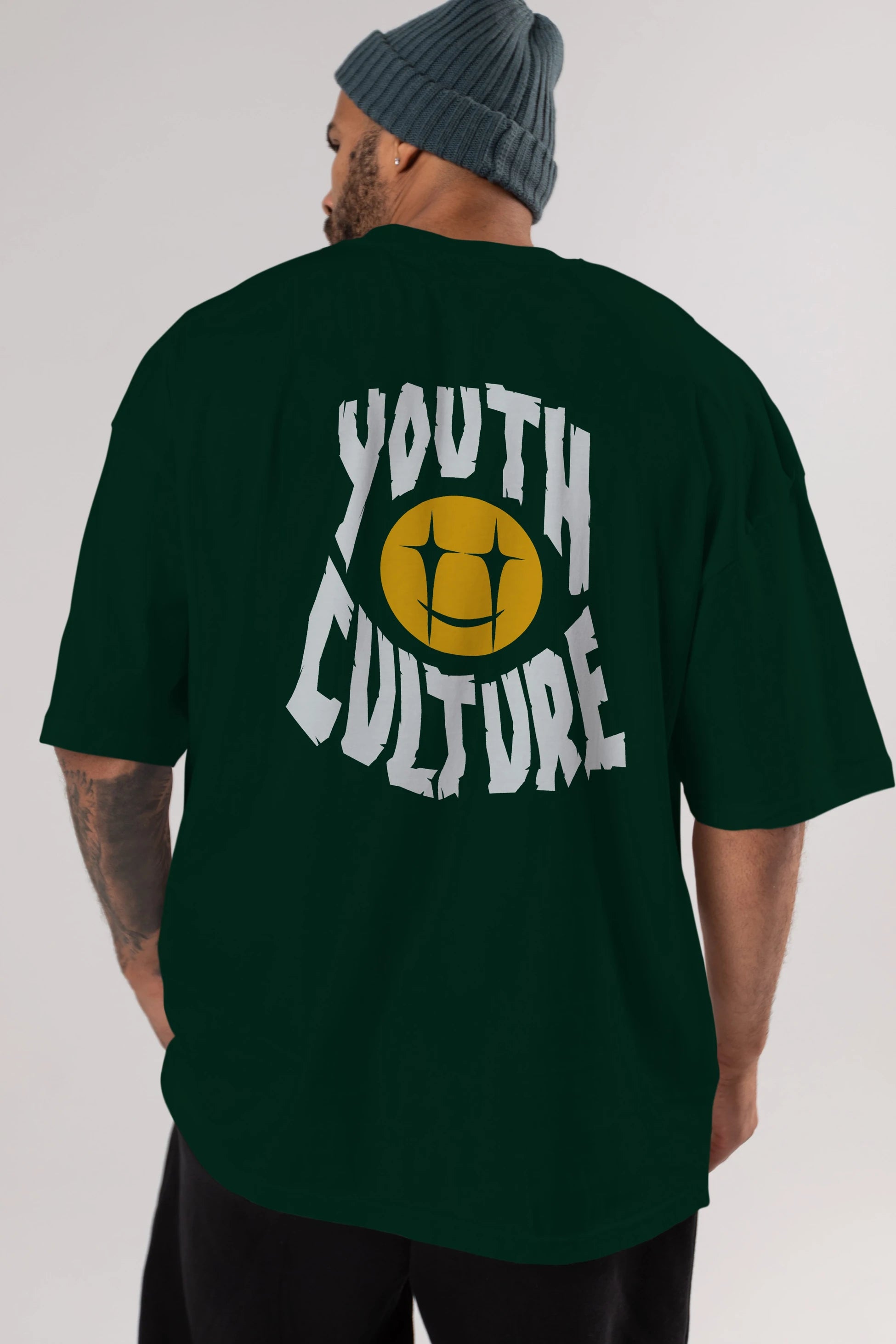 Youth Culture Arka Baskılı Oversize t-shirt Erkek Kadın Unisex