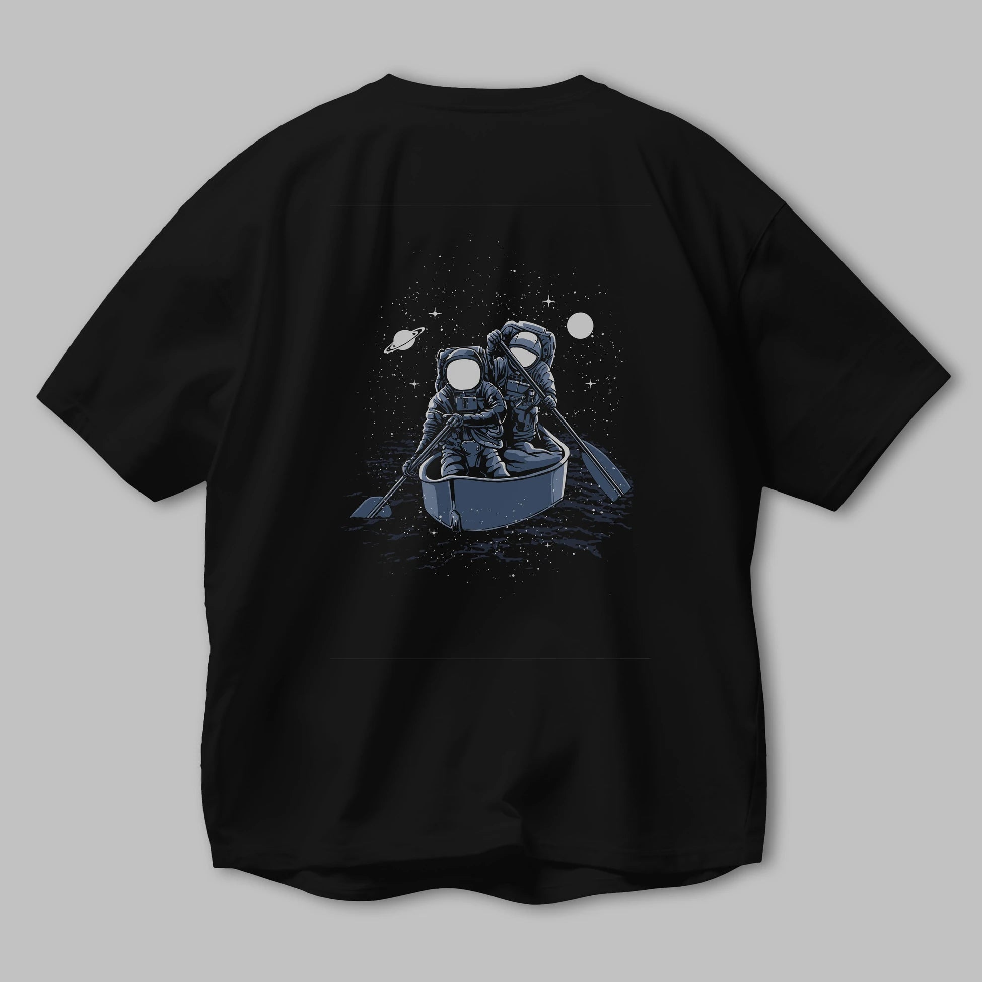 Across The Galaxy Arka Baskılı Oversize t-shirt Erkek Kadın Unisex %100 Pamuk