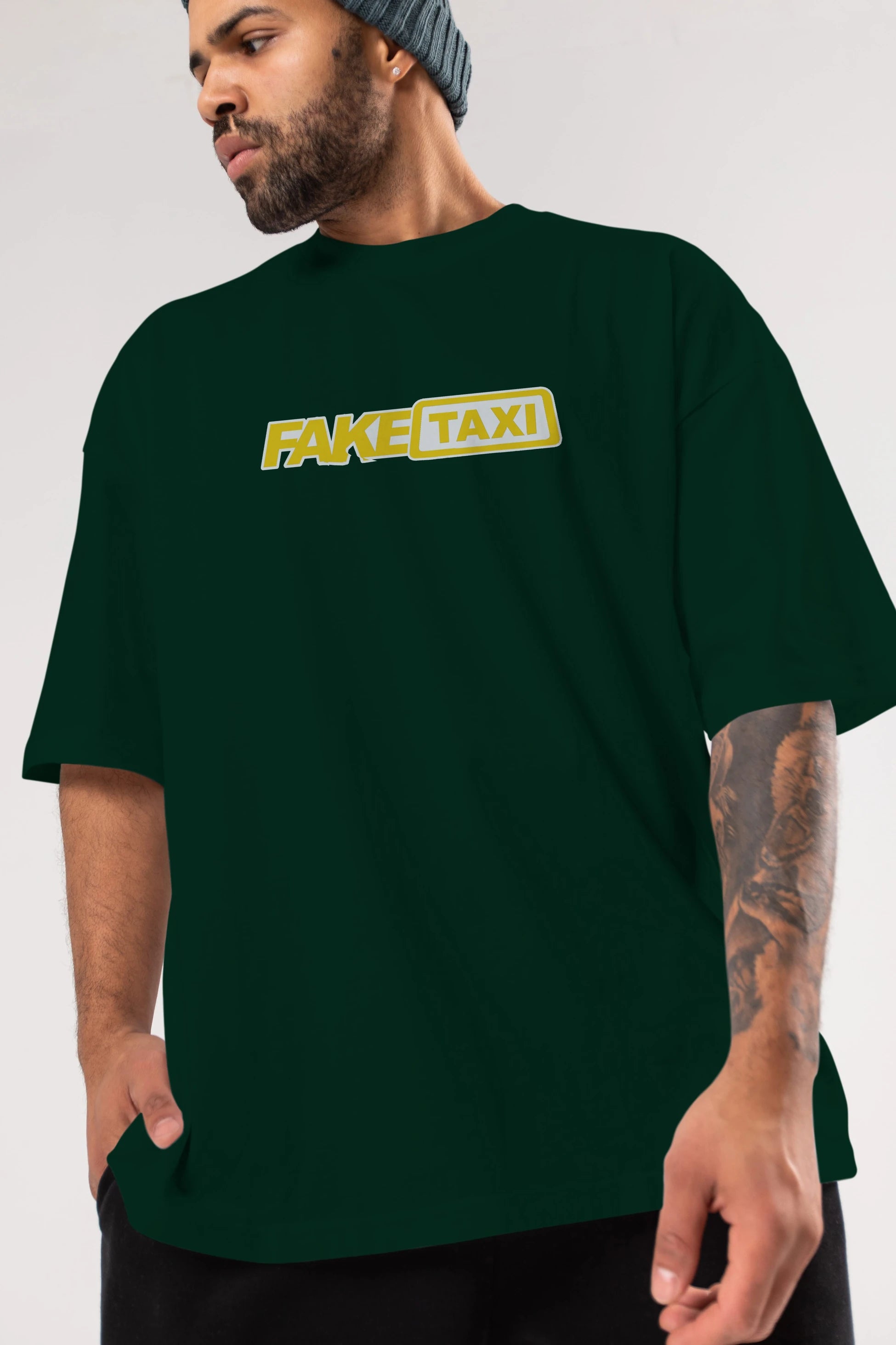 Fake Taxi Ön Baskılı Oversize t-shirt %100 pamuk Erkek Kadın Unisex