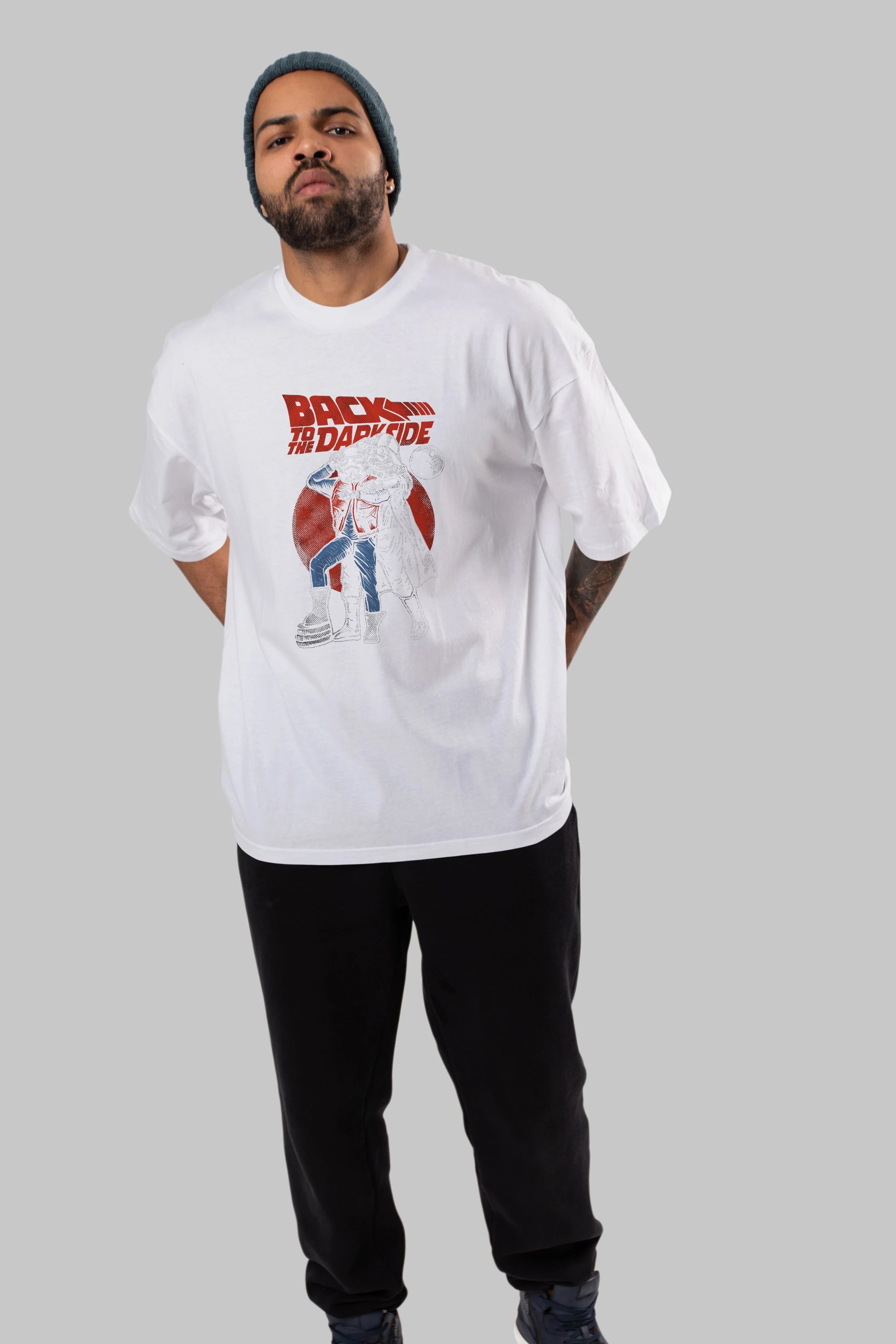 Back To The Darkside Ön Baskılı Oversize t-shirt Erkek Kadın Unisex %100 Pamuk tişort
