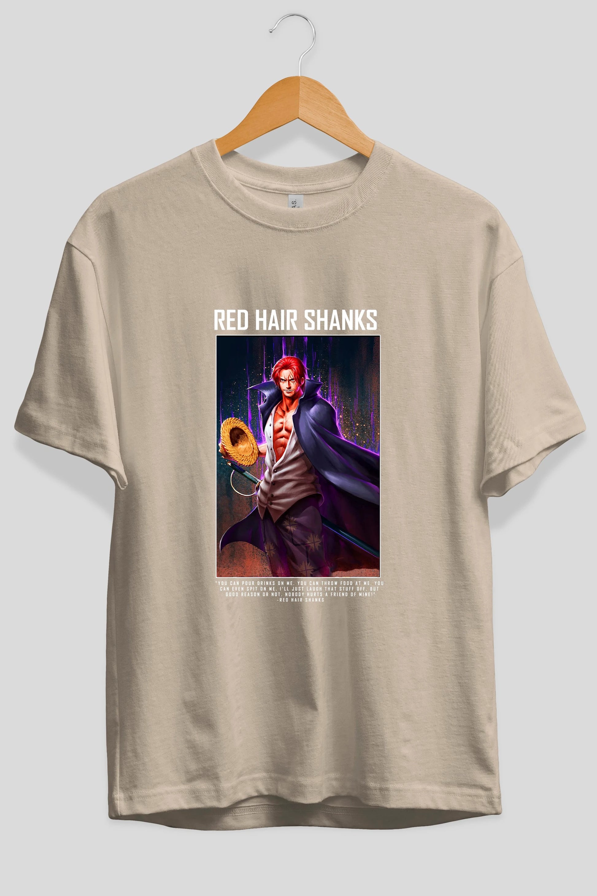Shanks Anime Ön Baskılı Oversize t-shirt Erkek Kadın Unisex